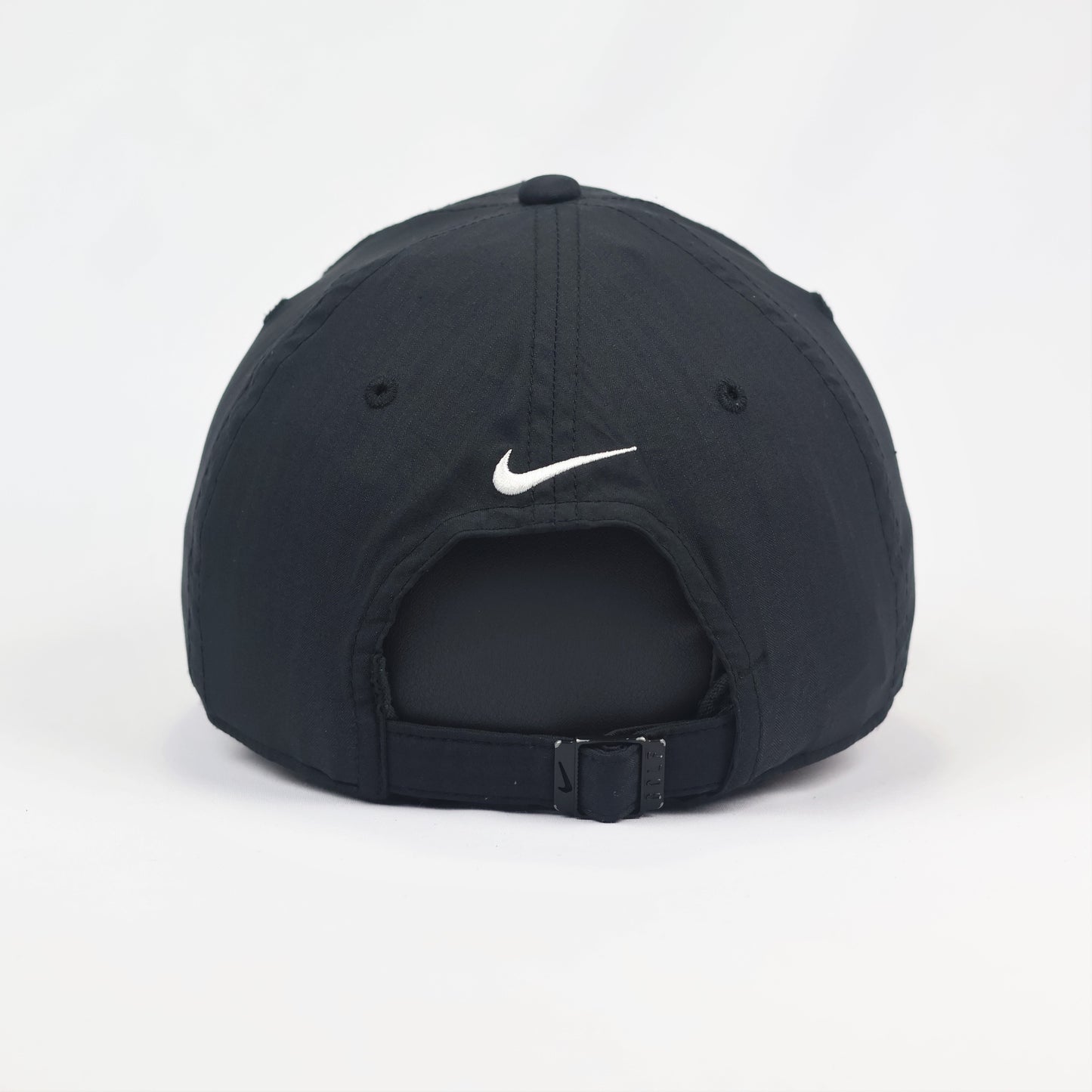 Nike Adjustable Strapback Thrifted Hat - Classic Navy Blue & White Swoosh Cap
