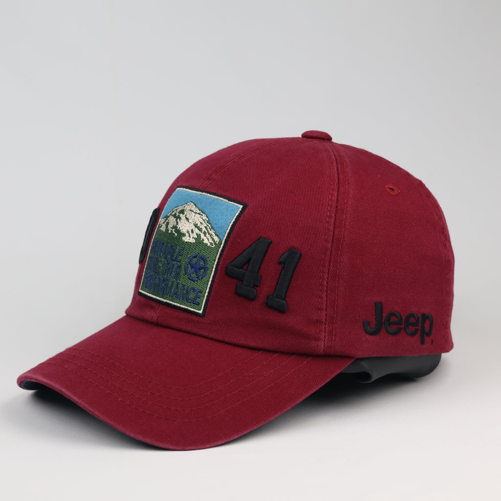 Official Jeep Heritage Mountain Patch Strapback Thrifted Cap (56-58cm)