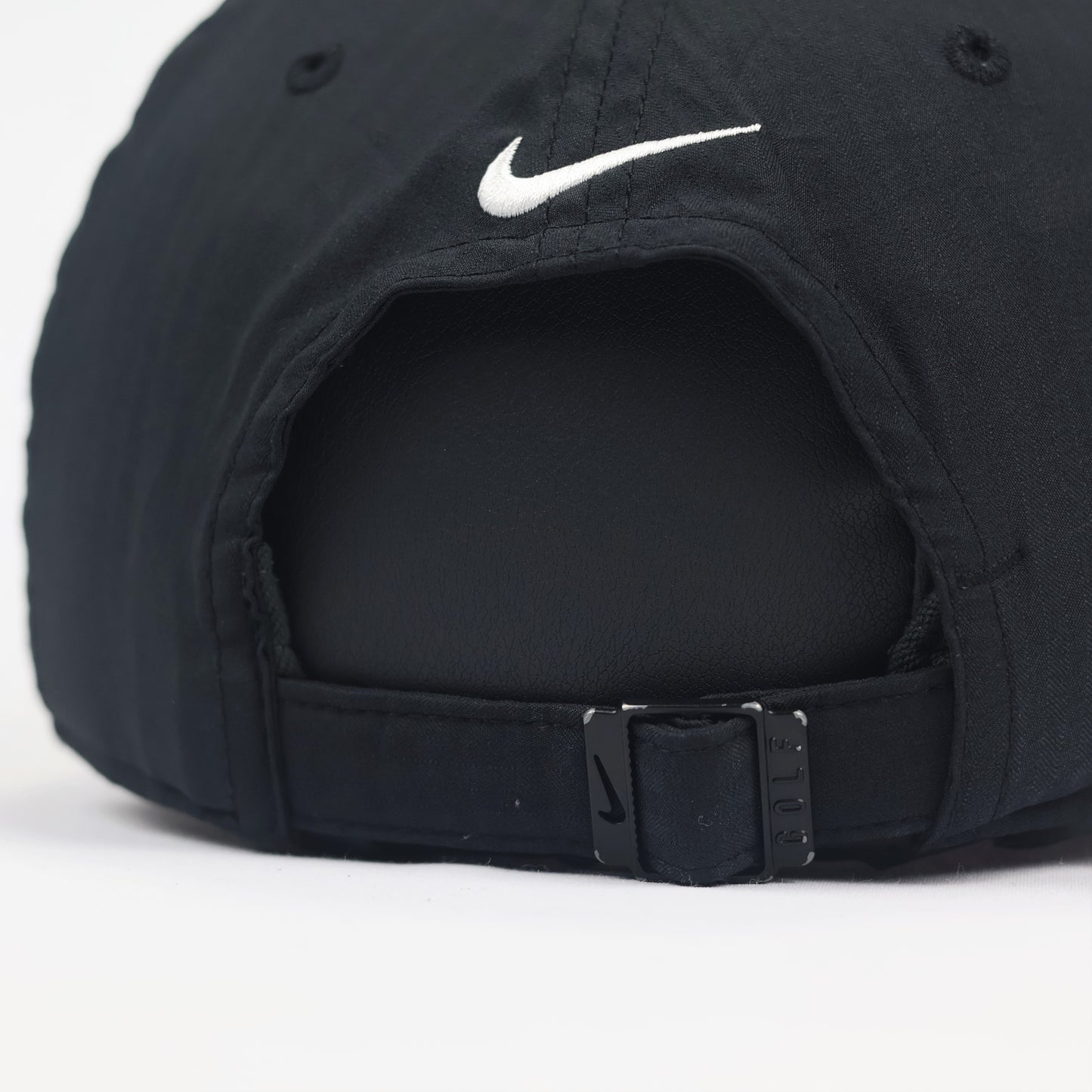 Nike Adjustable Strapback Thrifted Hat - Classic Navy Blue & White Swoosh Cap
