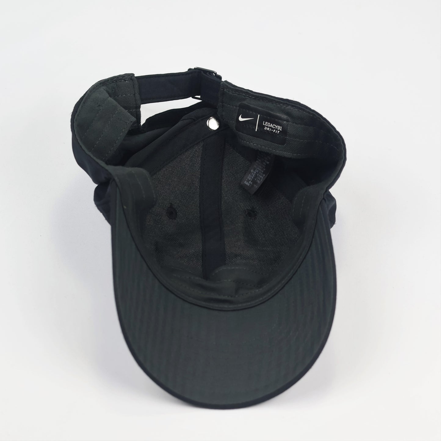 Nike Adjustable Strapback Thrifted Hat - Classic Navy Blue & White Swoosh Cap