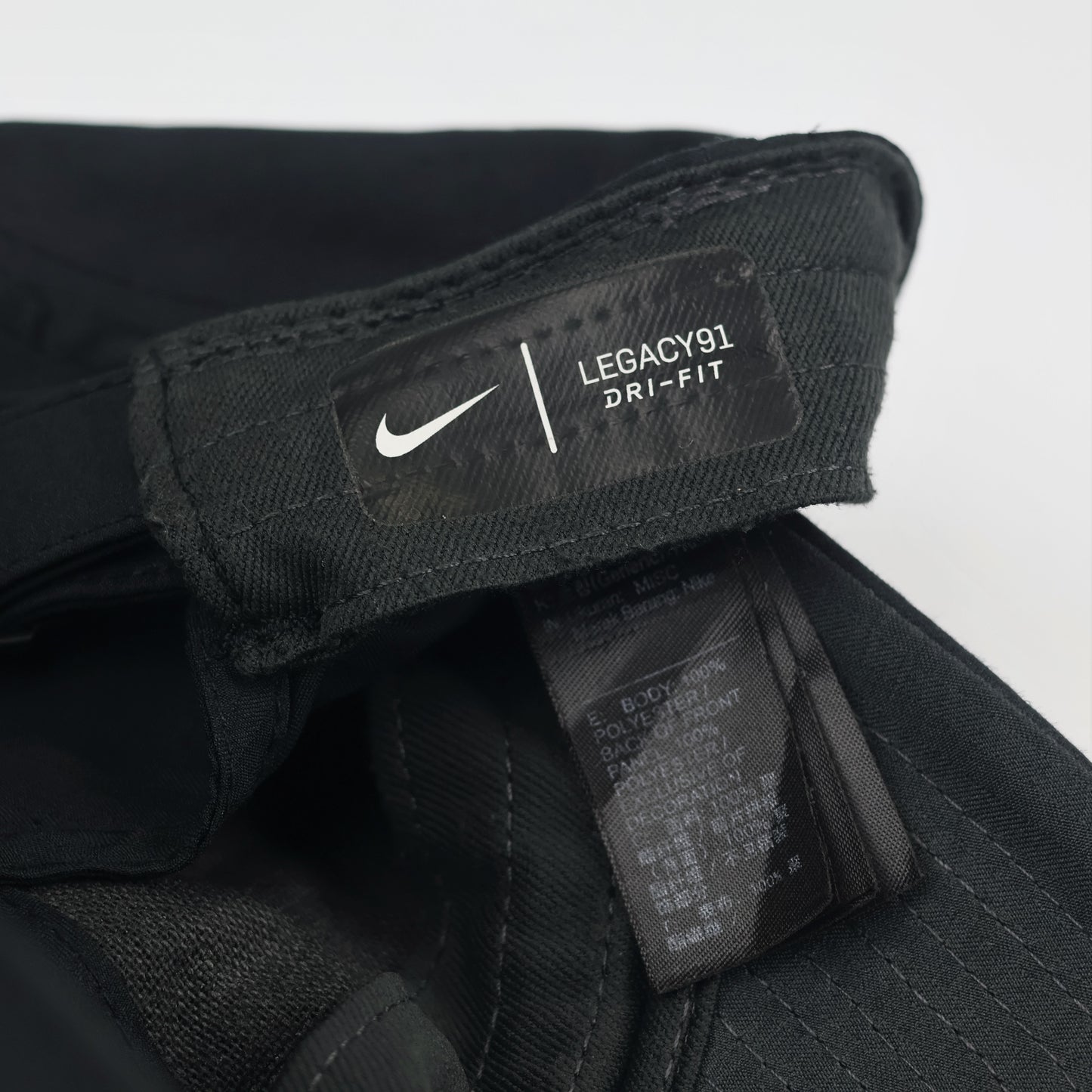 Nike Adjustable Strapback Thrifted Hat - Classic Navy Blue & White Swoosh Cap