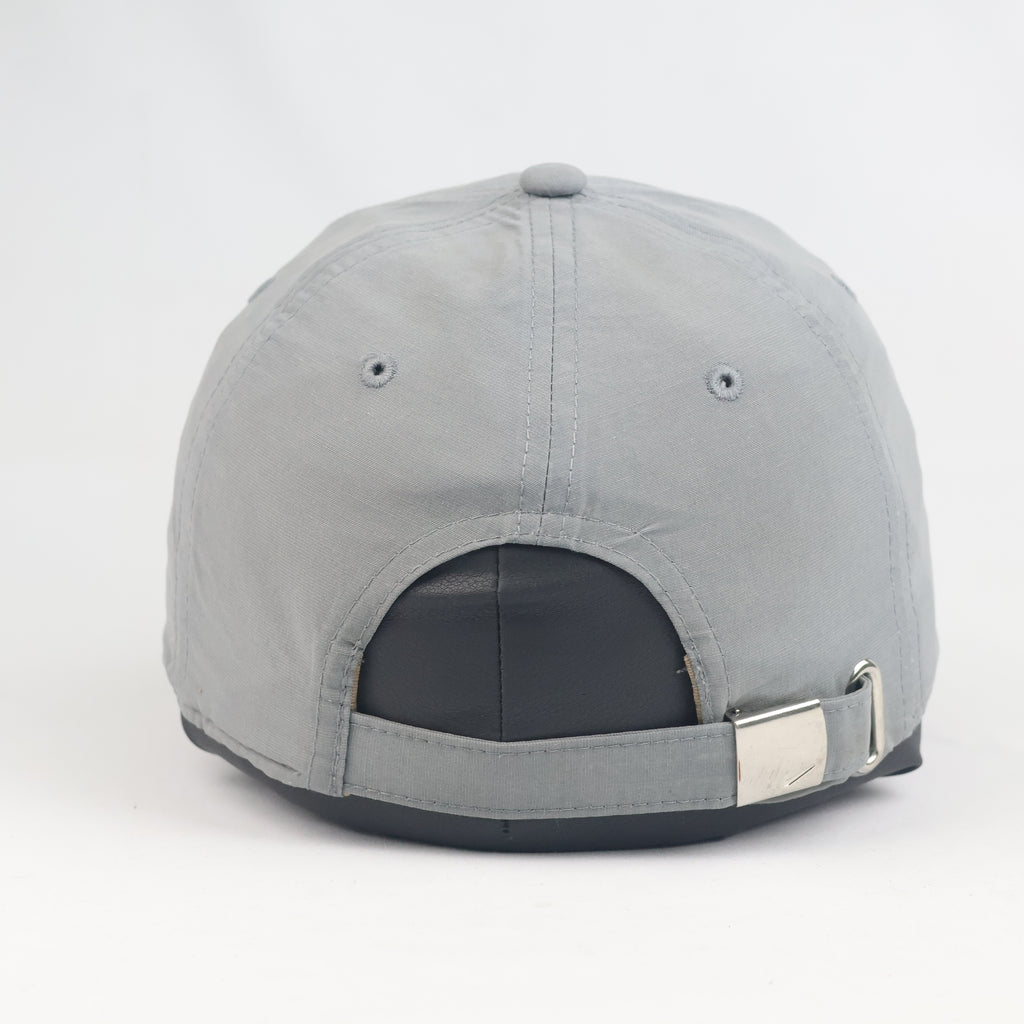 Thrifted Nike Metal Swoosh Logo Grey Baseball Cap (56-58 cm)