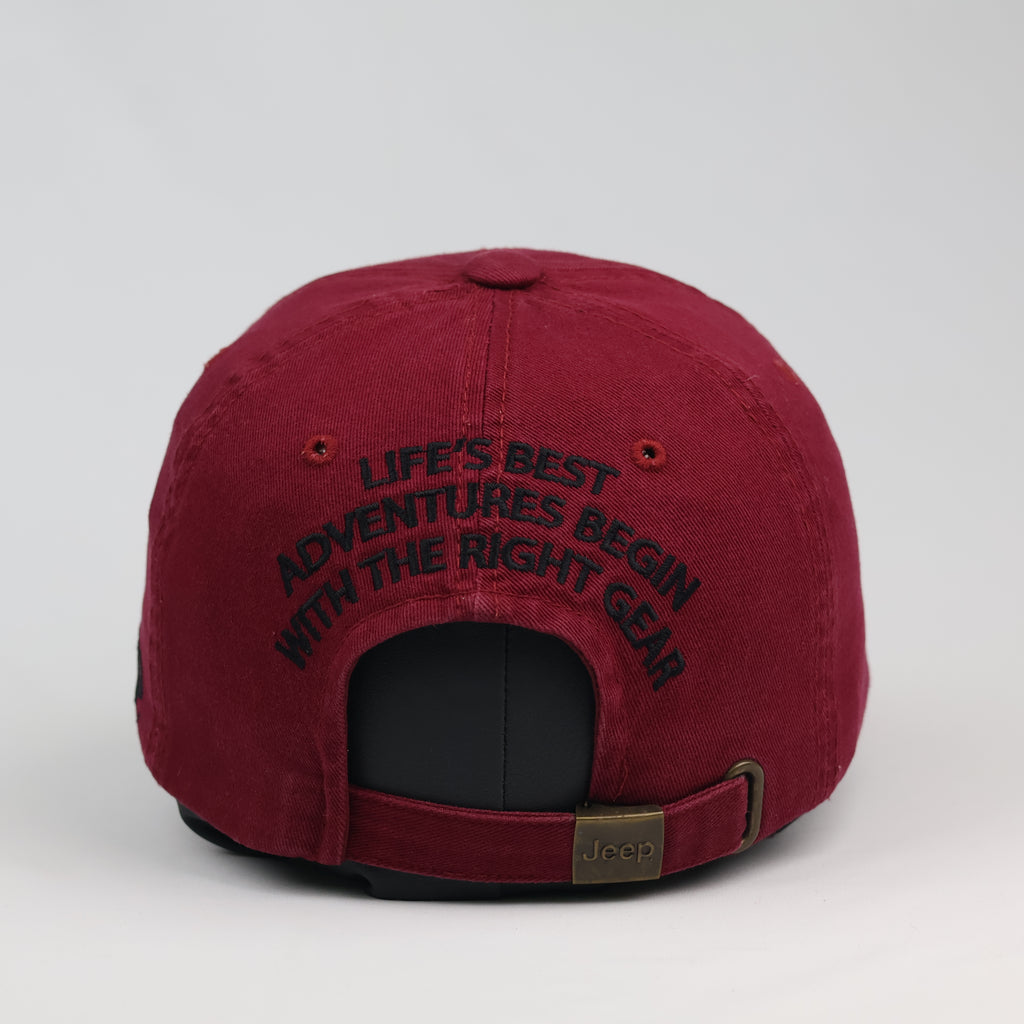 Official Jeep Heritage Mountain Patch Strapback Thrifted Cap (56-58cm)