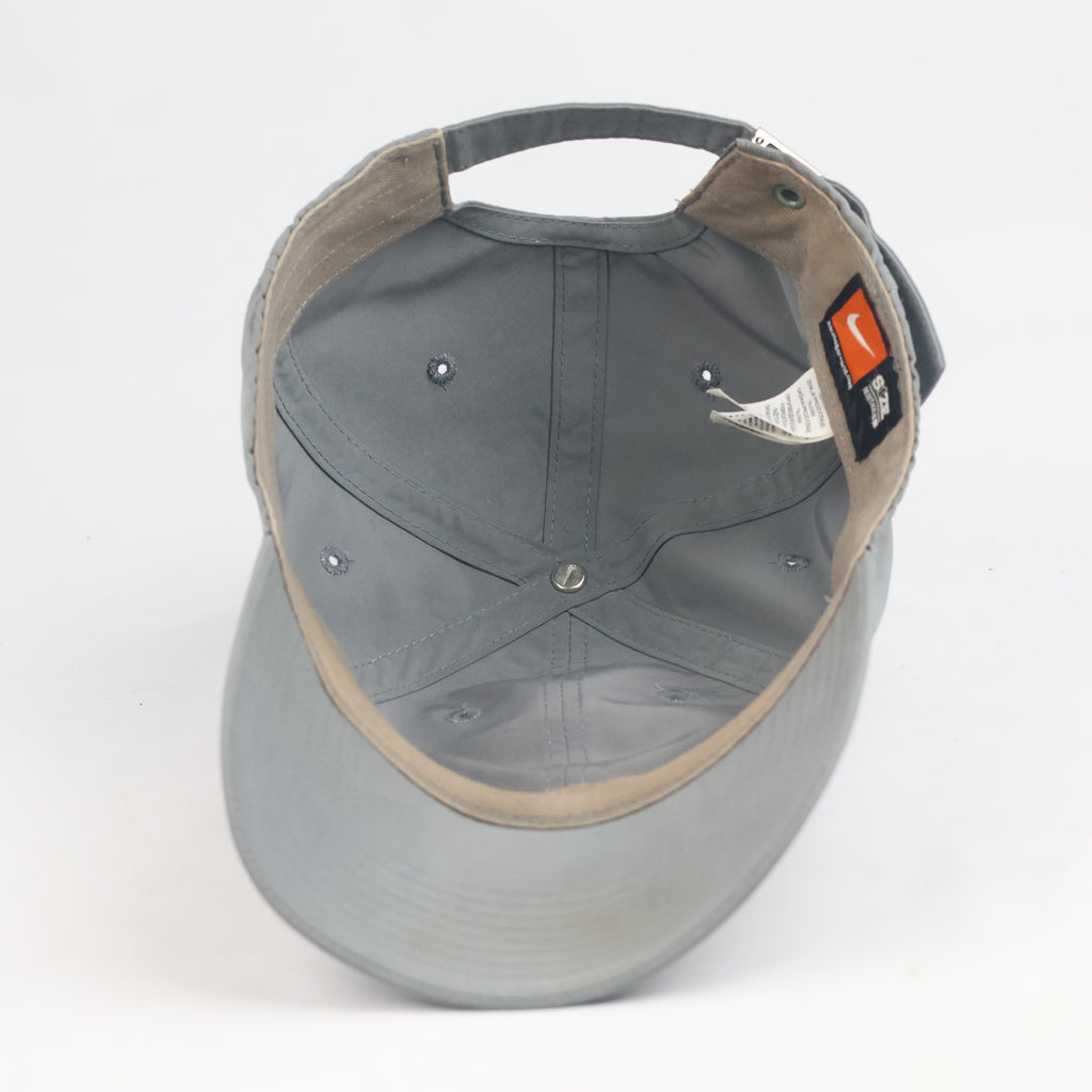 Thrifted Nike Metal Swoosh Logo Grey Baseball Cap (56-58 cm)