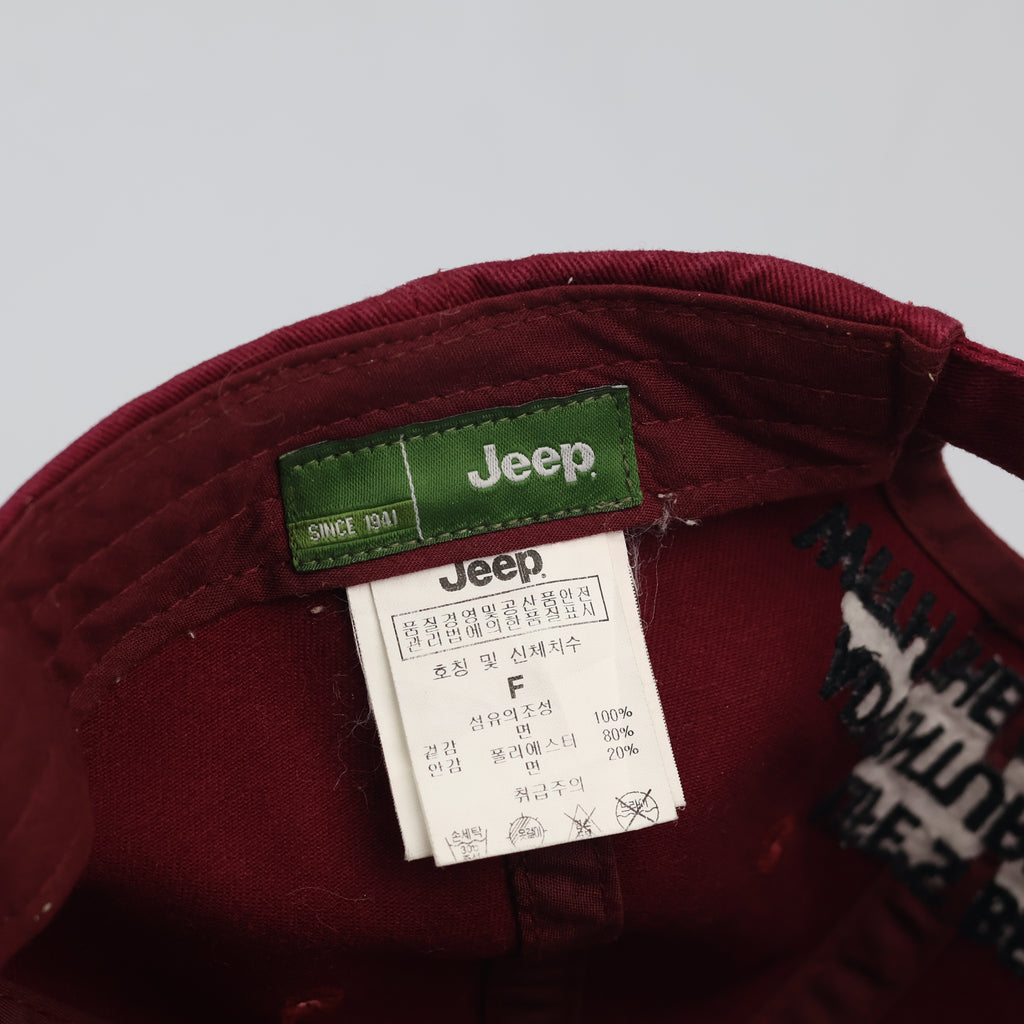 Official Jeep Heritage Mountain Patch Strapback Thrifted Cap (56-58cm)