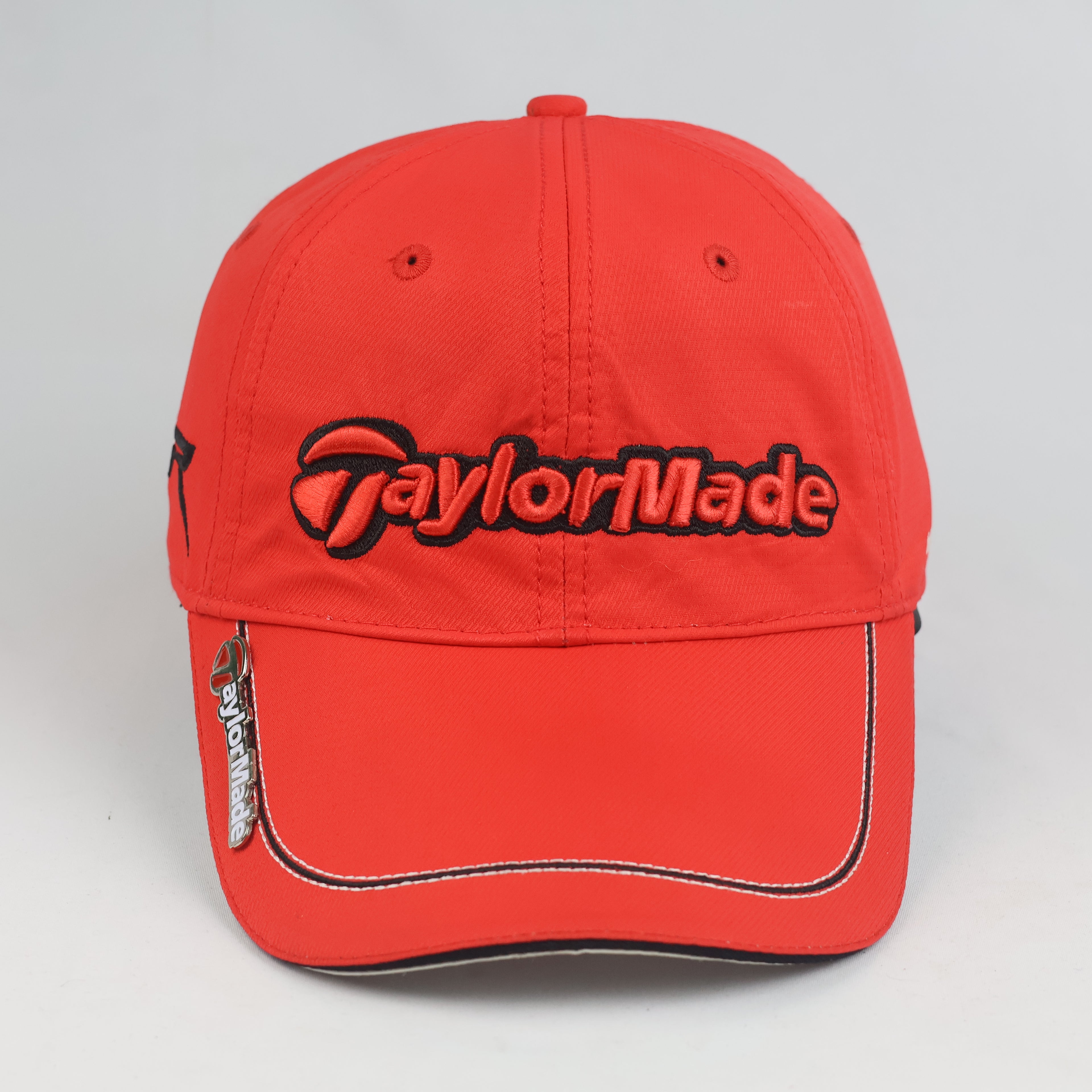 Vintage TaylorMade Bright Red Performance Golf Cap with Ball Marker