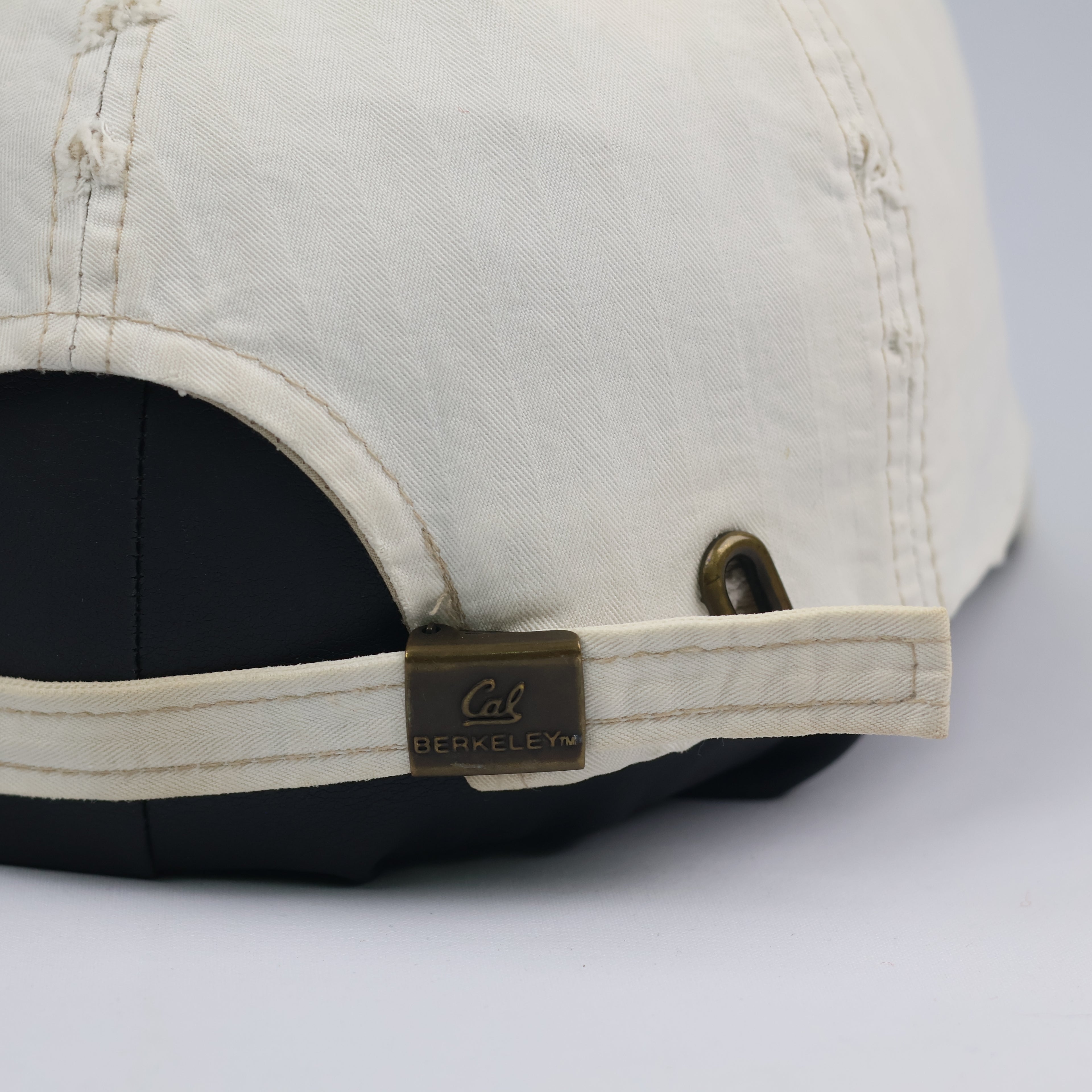 Vintage UC Berkeley Cal "Original" Distressed Cream Baseball Thrifted Cap