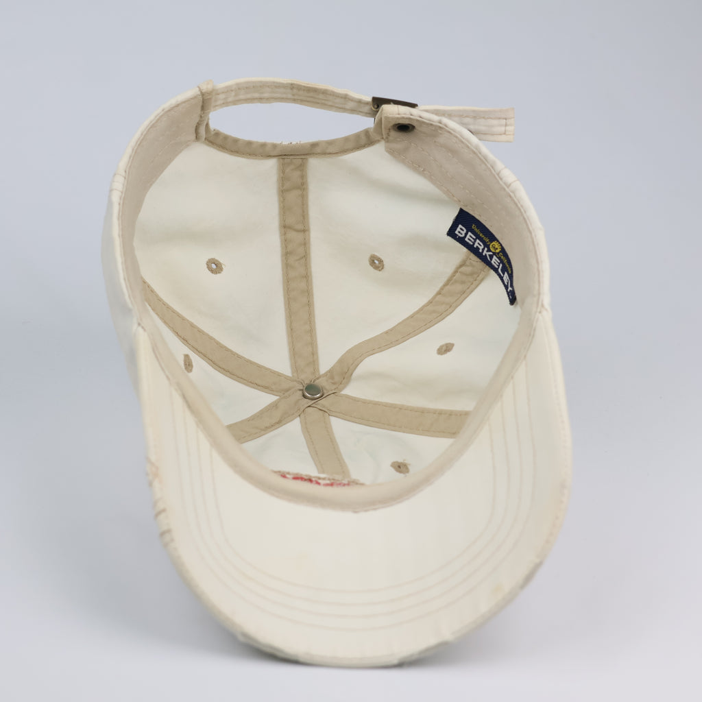 Vintage UC Berkeley Cal "Original" Distressed Cream Baseball Thrifted Cap
