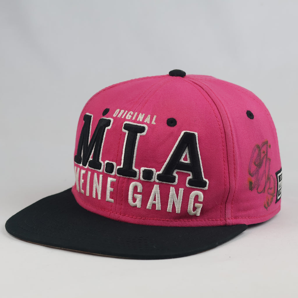 Thrifted Mia Julia Mallorcastyle Hot Pink & Black Graphic Snapback Hat