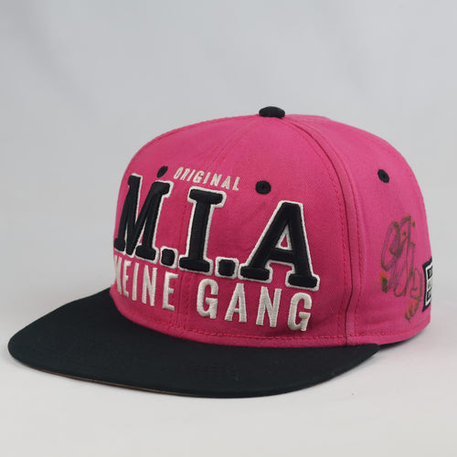 Thrifted Mia Julia Mallorcastyle Hot Pink & Black Graphic Snapback Hat