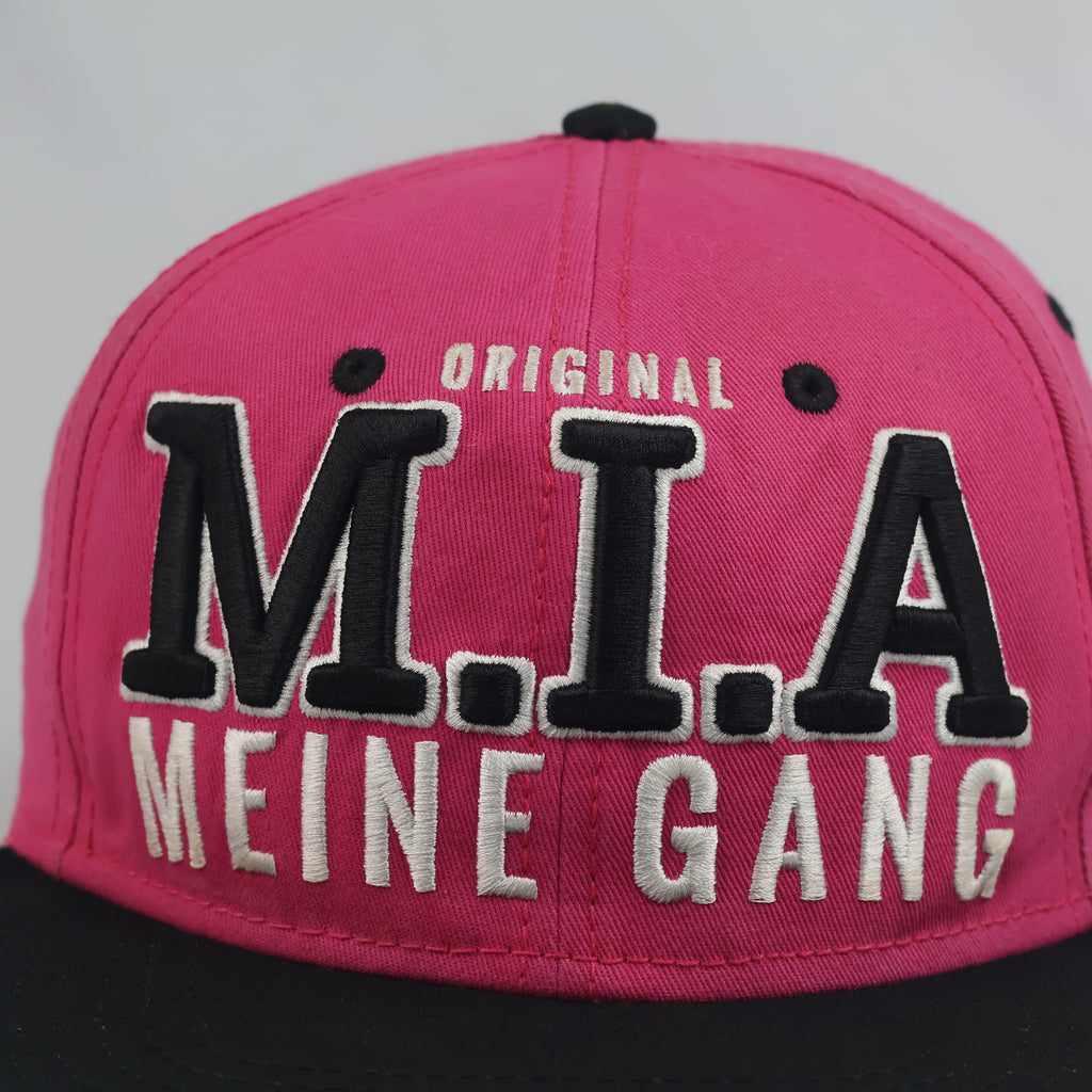 Thrifted Mia Julia Mallorcastyle Hot Pink & Black Graphic Snapback Hat