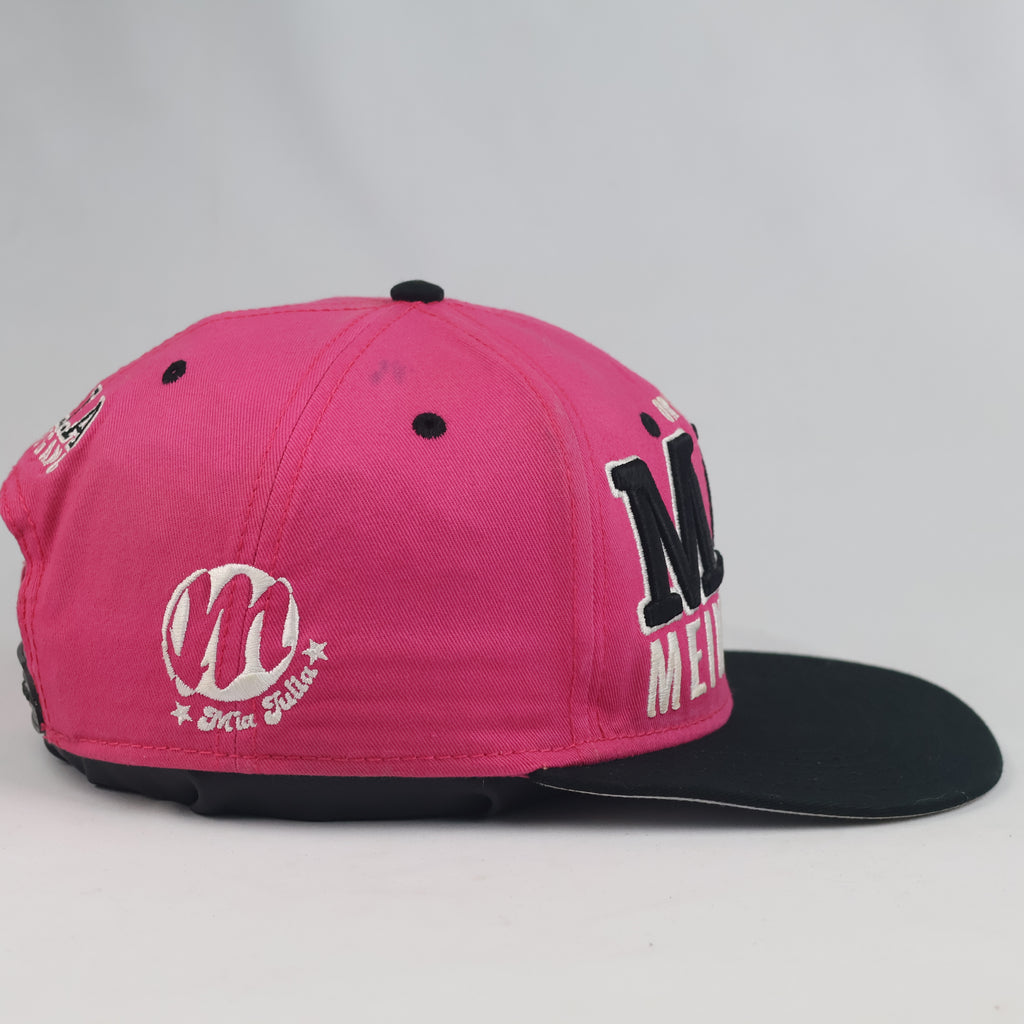 Thrifted Mia Julia Mallorcastyle Hot Pink & Black Graphic Snapback Hat