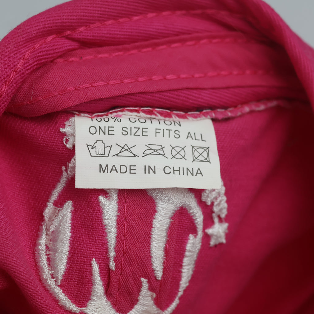 Thrifted Mia Julia Mallorcastyle Hot Pink & Black Graphic Snapback Hat