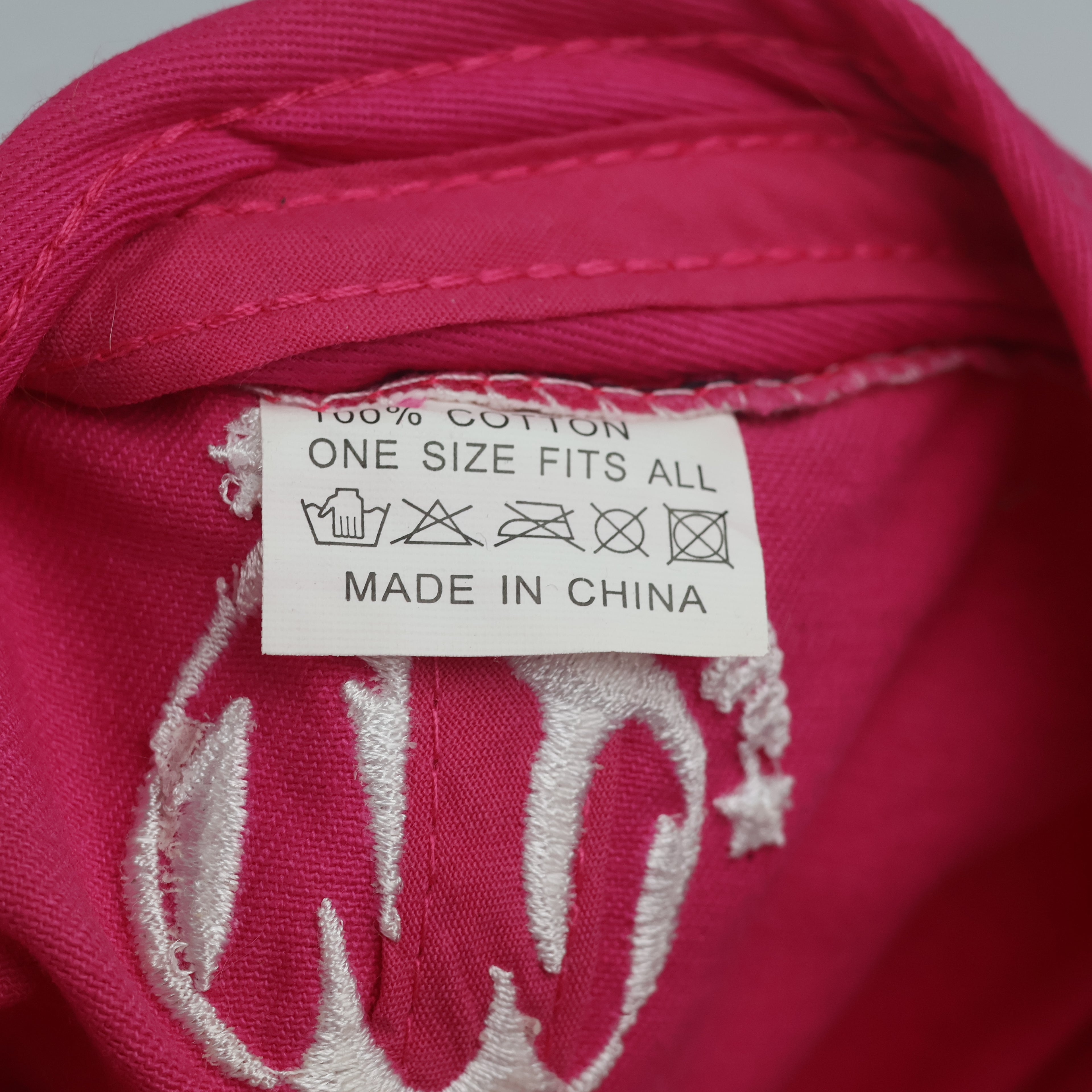 Thrifted Mia Julia Mallorcastyle Hot Pink & Black Graphic Snapback Hat