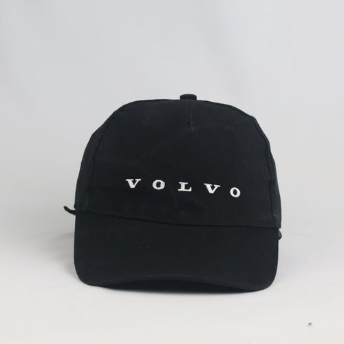 Minimalist Volvo Logo Black Baseball Cap - Adjustable Strapback Hat