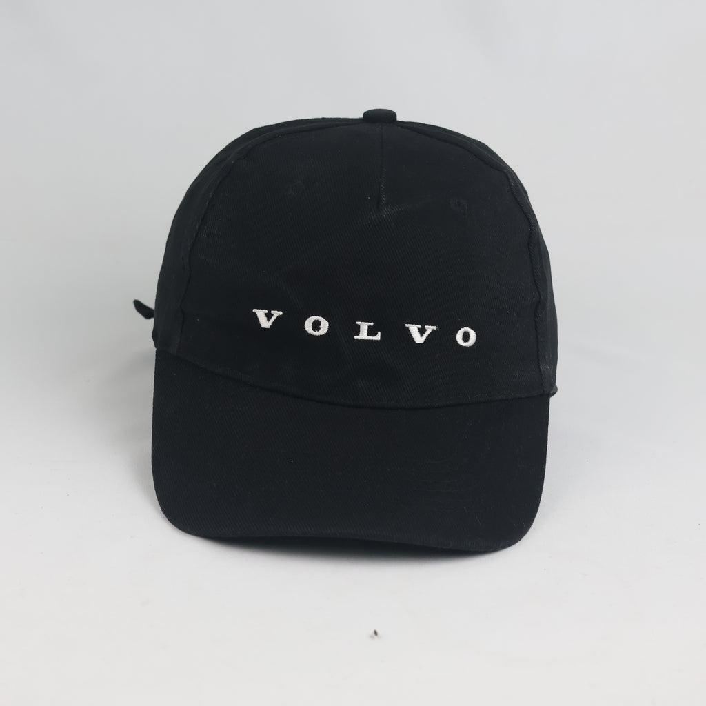 Minimalist Volvo Logo Black Baseball Cap - Adjustable Strapback Hat