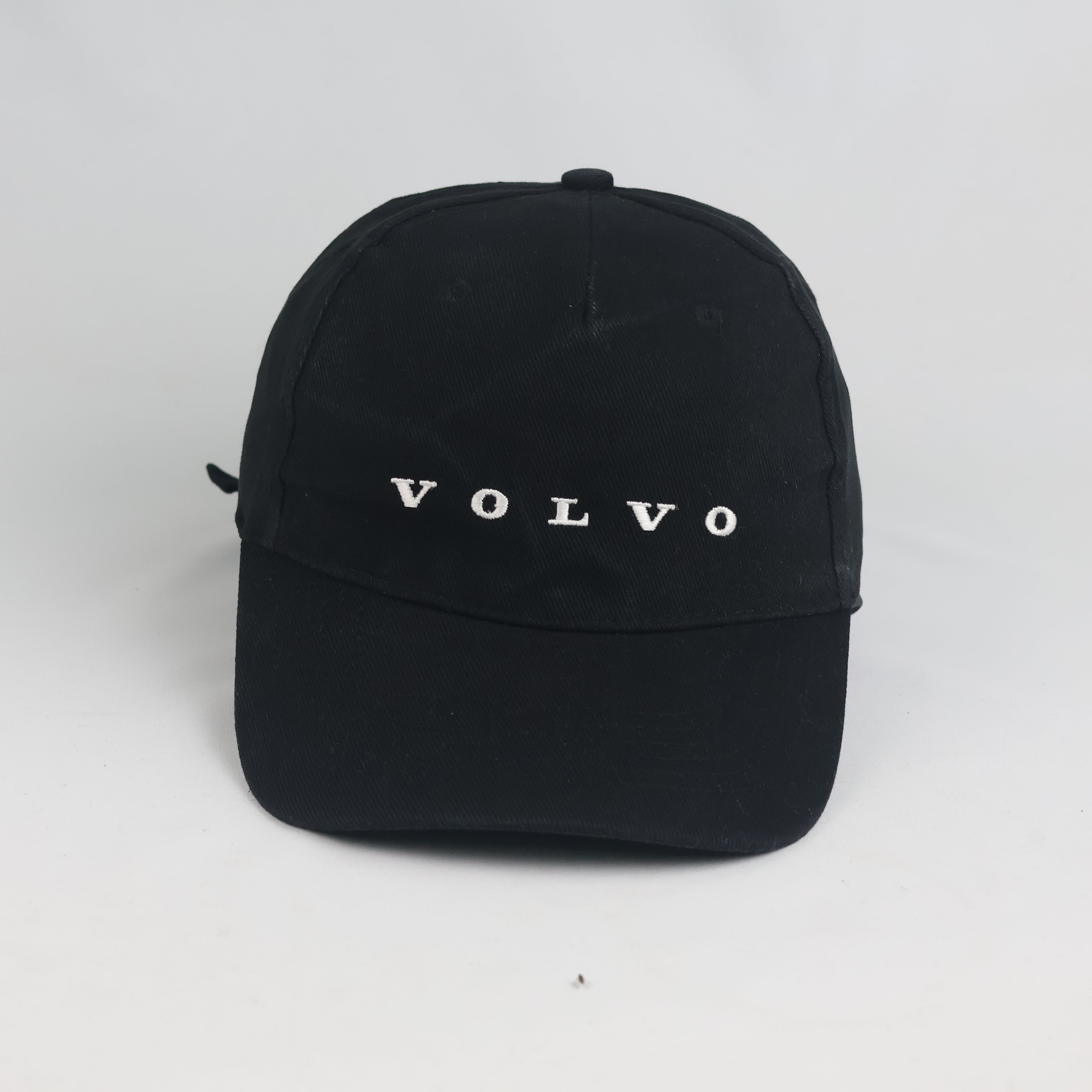 Minimalist Volvo Logo Black Baseball Cap - Adjustable Strapback Hat