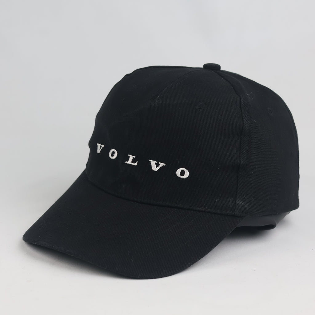 Minimalist Volvo Logo Black Baseball Cap - Adjustable Strapback Hat