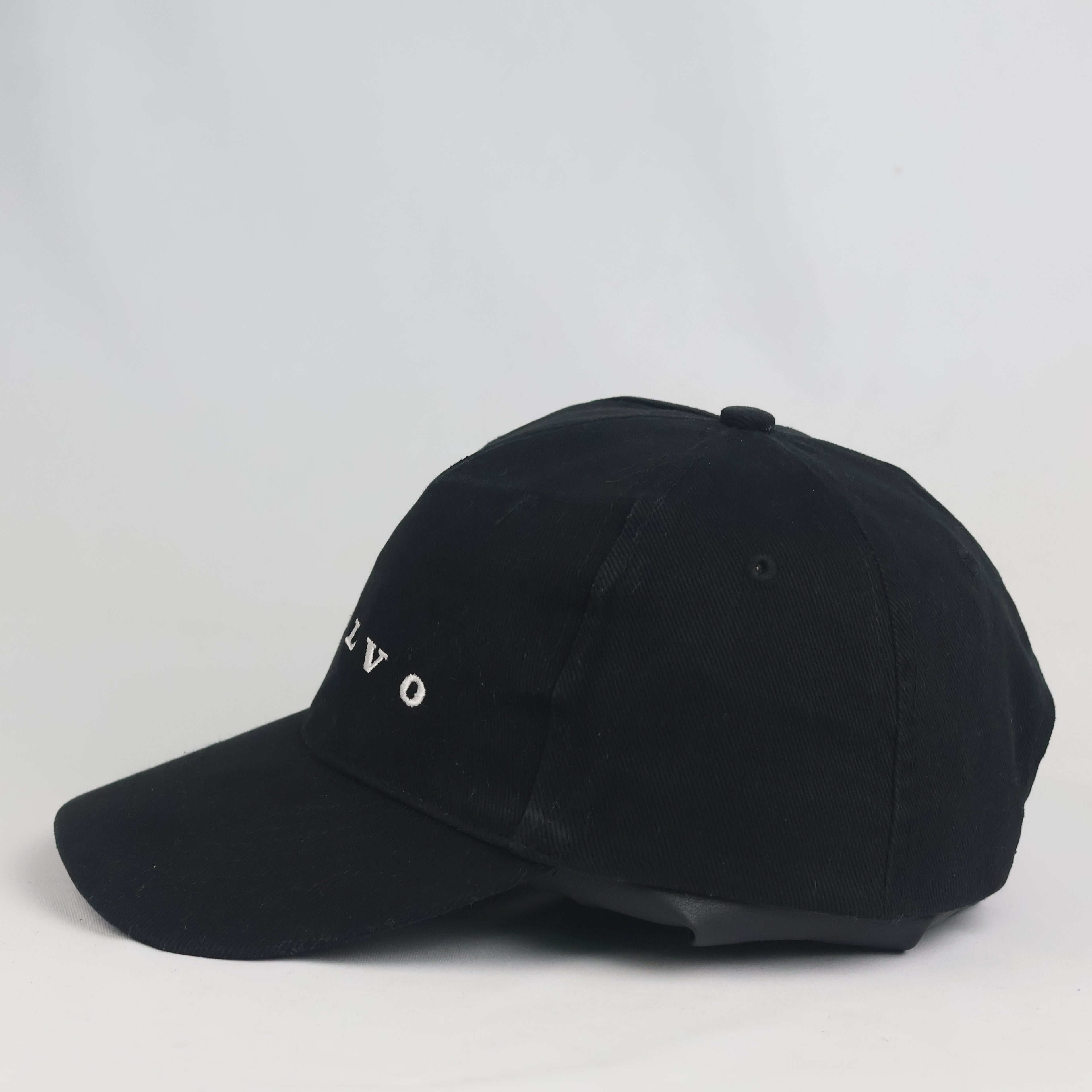 Minimalist Volvo Logo Black Baseball Cap - Adjustable Strapback Hat