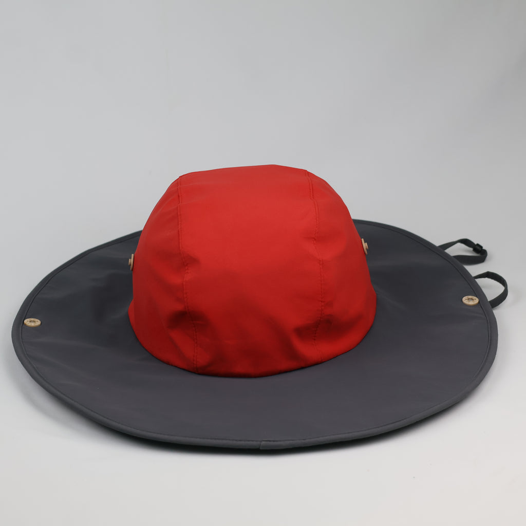 Traverse Travel & Adventure Wide Brim Sun Hat | Red & Grey Hiking Cap