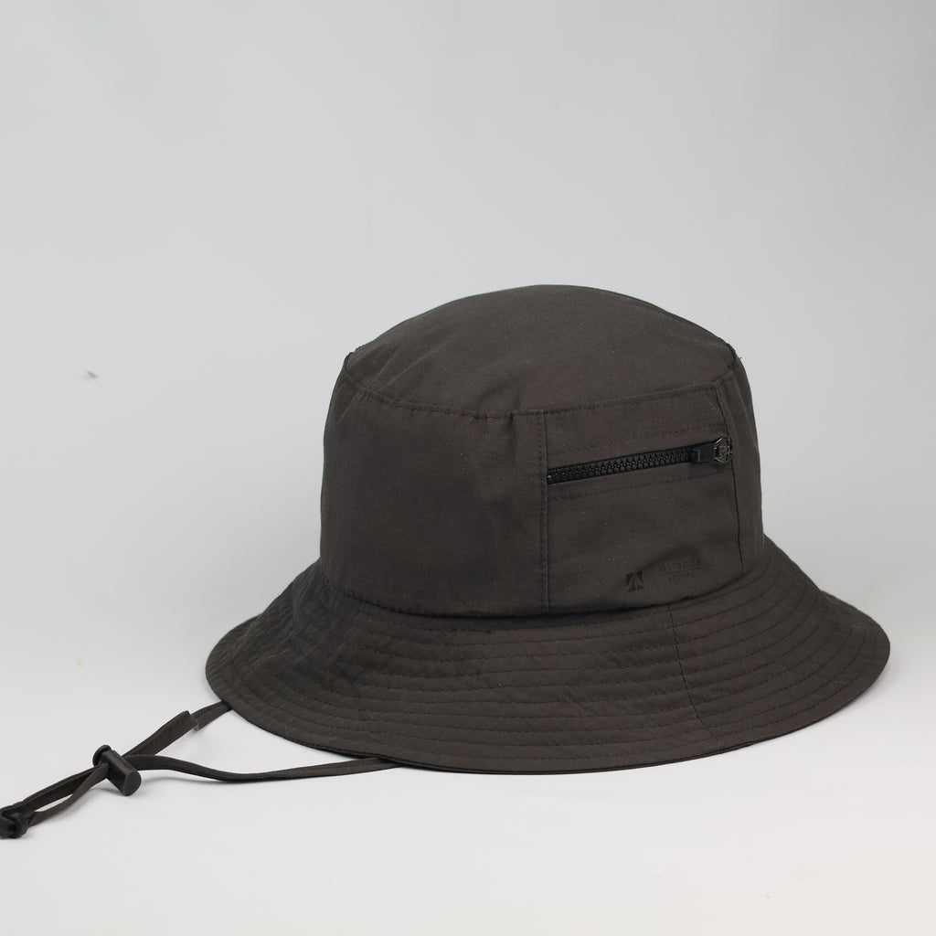 Utility Nylon Bucket Thrifted Hat | Water-Resistant Technical Headwear