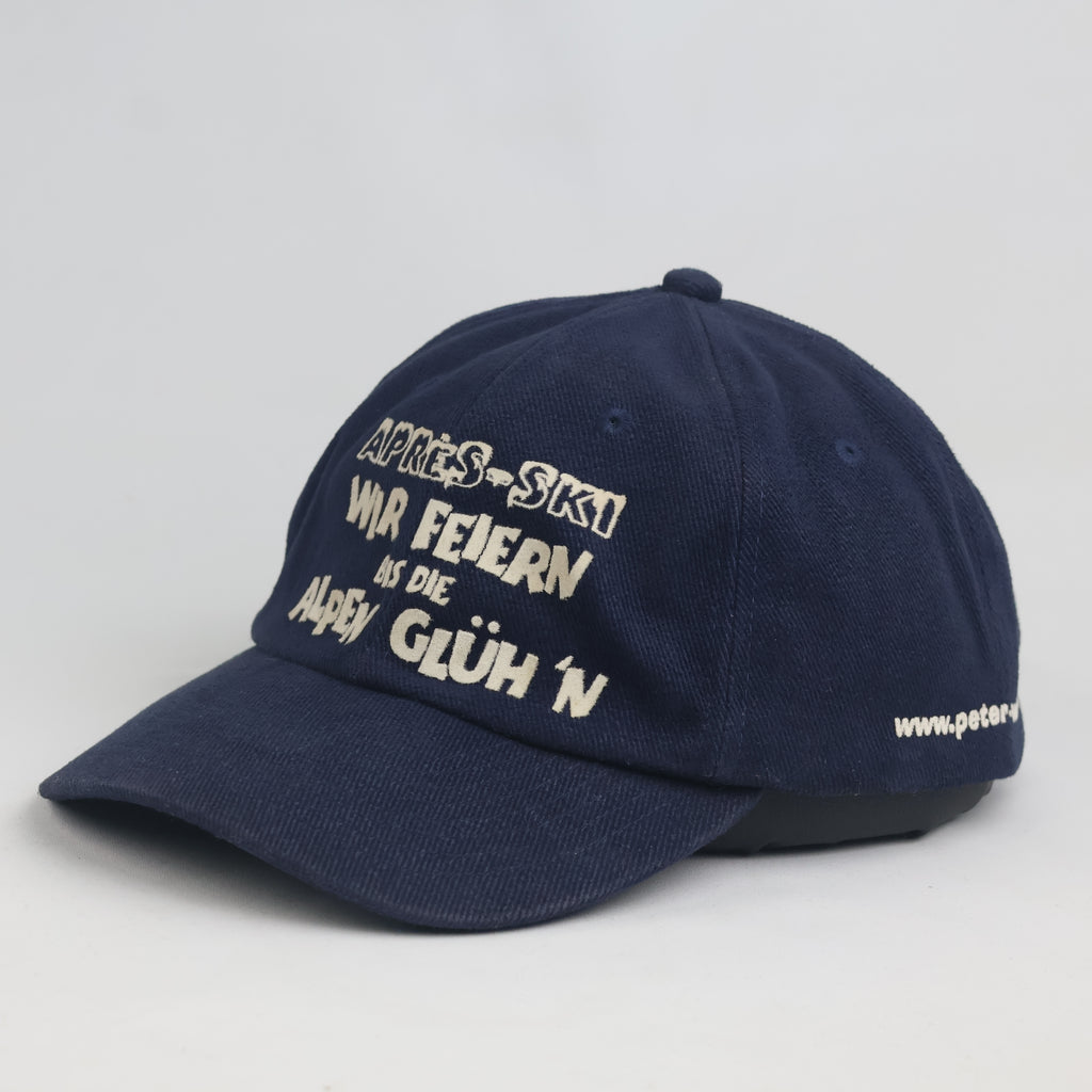 Vintage Après-Ski Wir Feiern Navy Blue Strapback Baseball Cap - Ski Culture Hat
