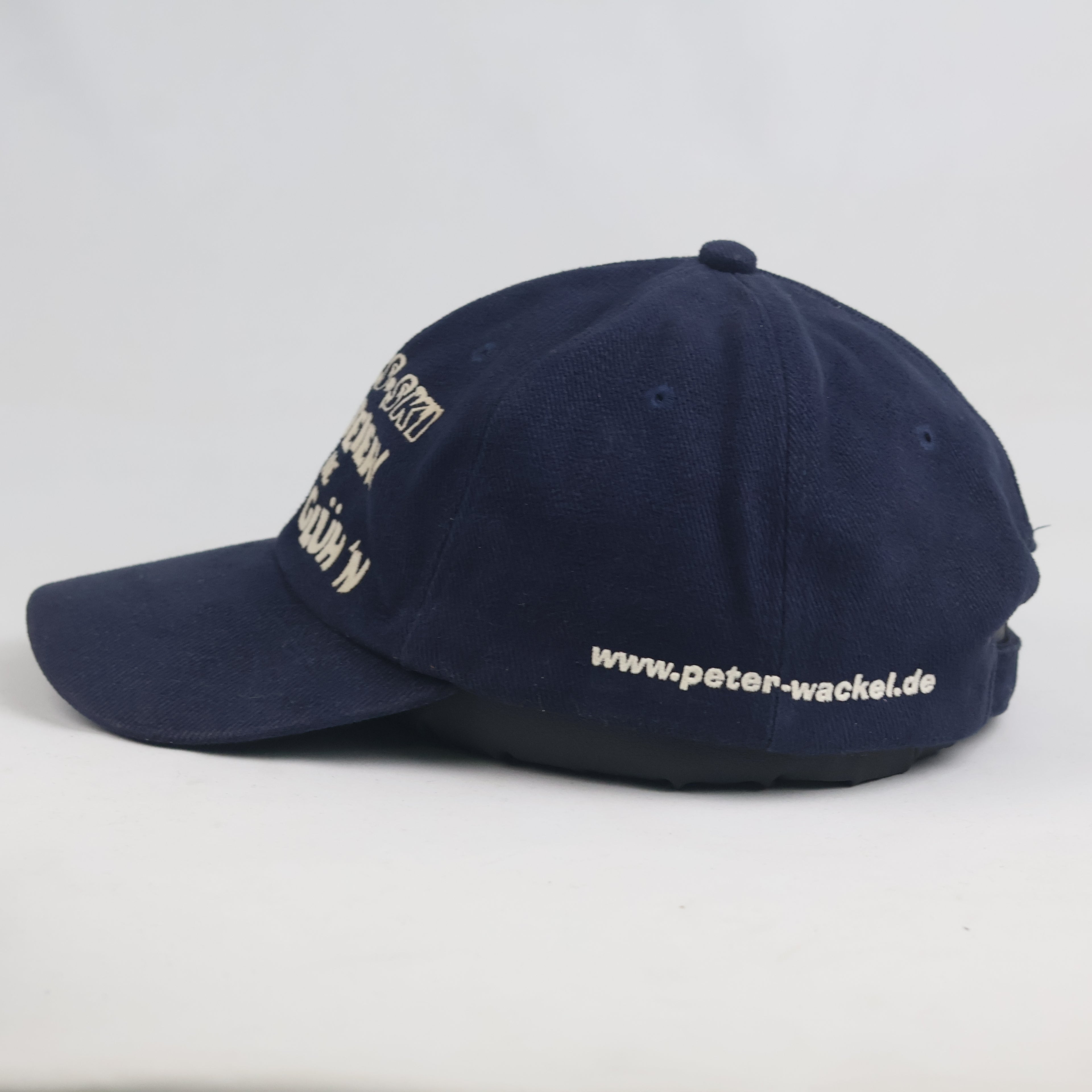 Vintage Après-Ski Wir Feiern Navy Blue Strapback Baseball Cap - Ski Culture Hat