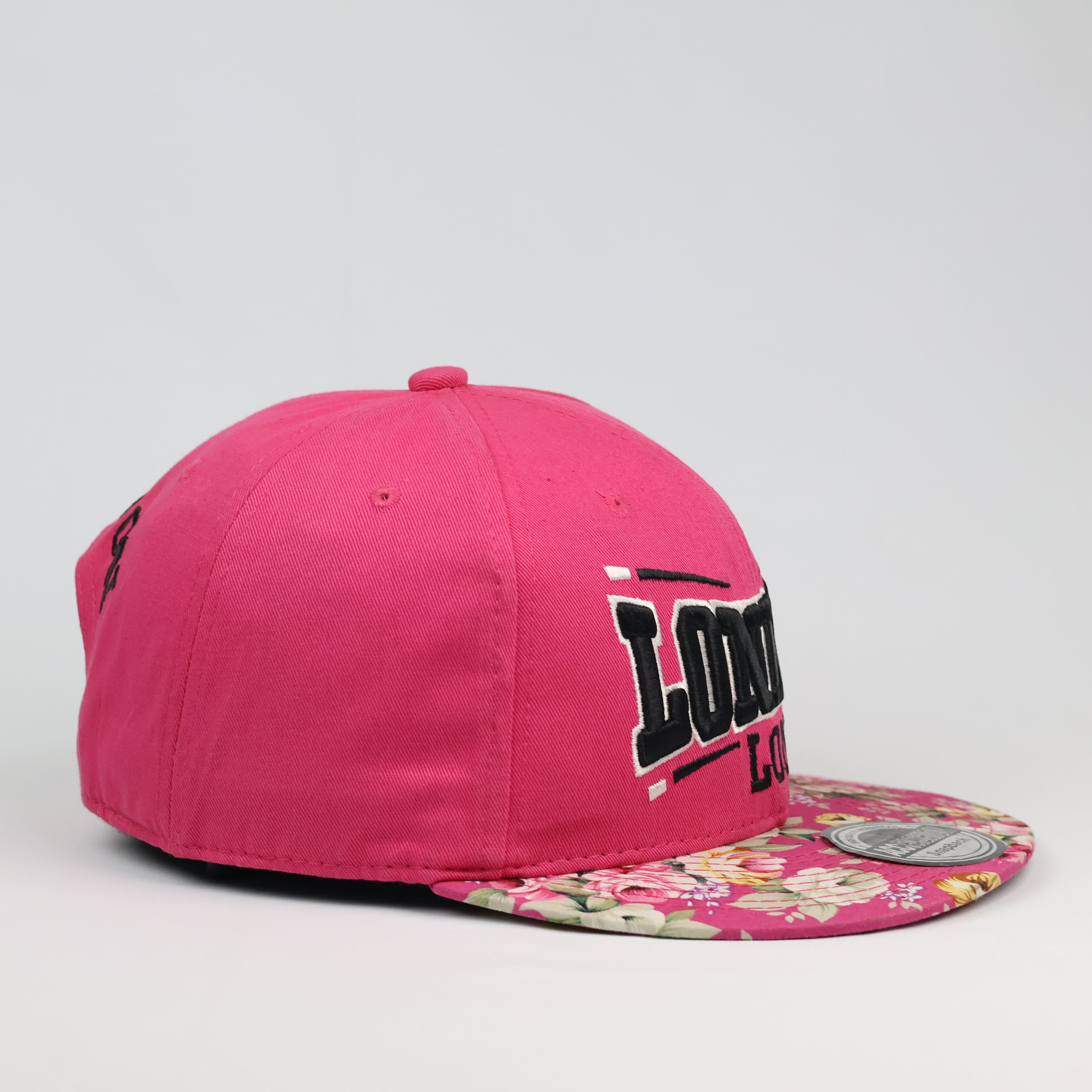 Vintage London City Logo Hat | Floral Flat Brim Thrifted Snapback