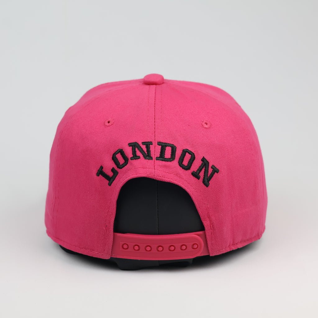 Vintage London City Logo Hat | Floral Flat Brim Thrifted Snapback
