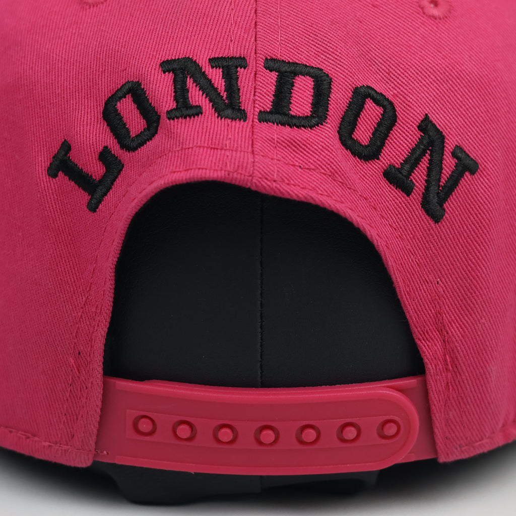 Vintage London City Logo Hat | Floral Flat Brim Thrifted Snapback