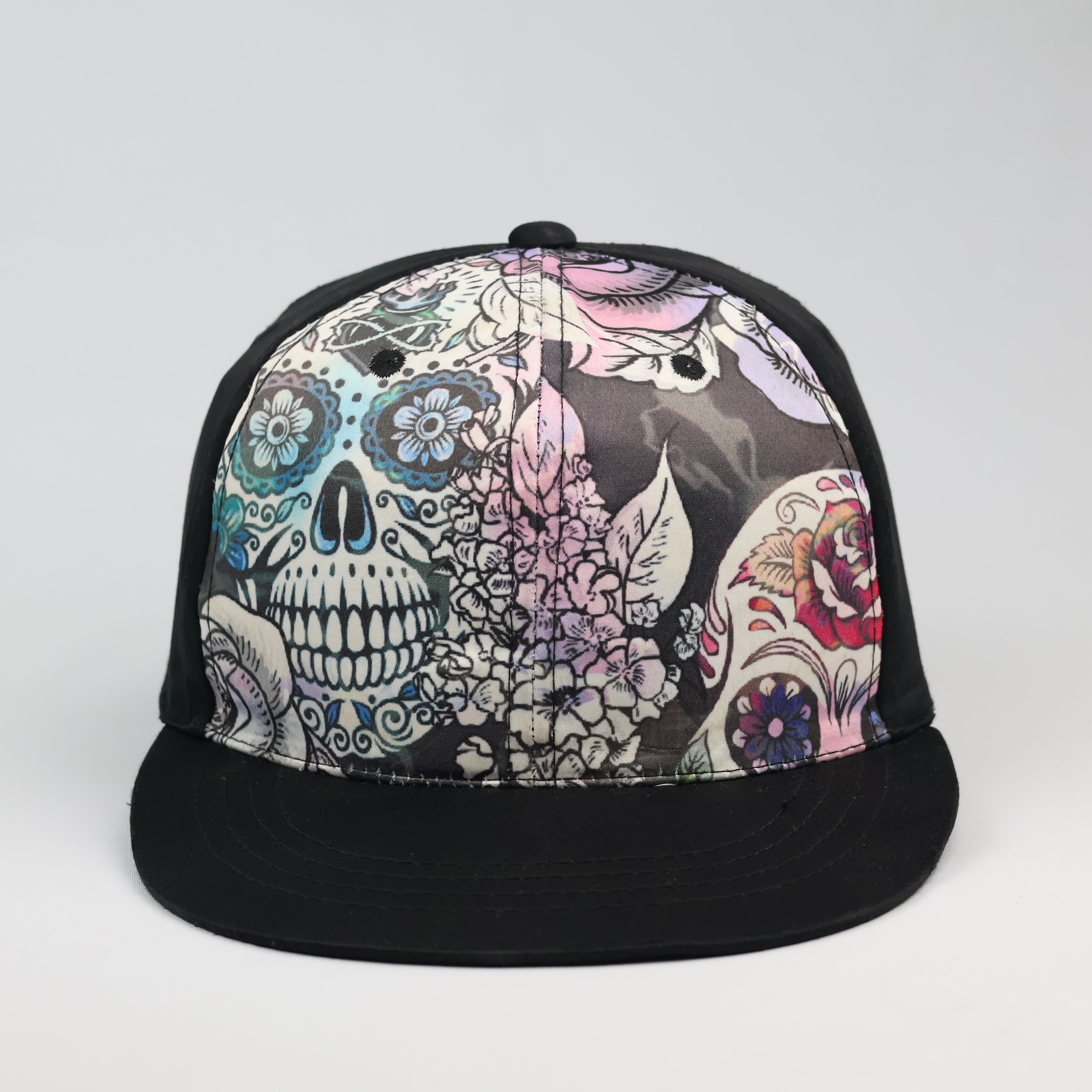 Retro Calavera Graphic Print Streetwear Hat