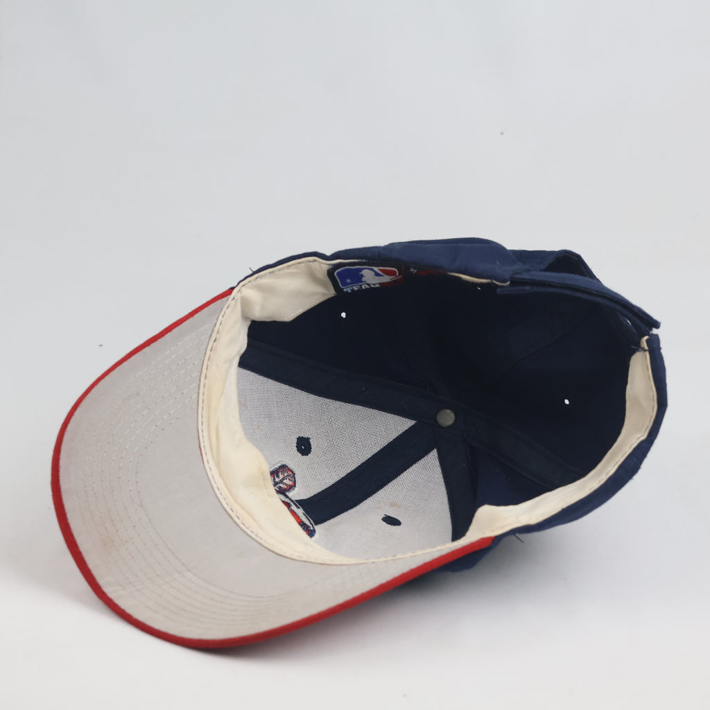 Vintage Cleveland Indians Chief Wahoo MLB Hat | Navy Red Strapback Cap