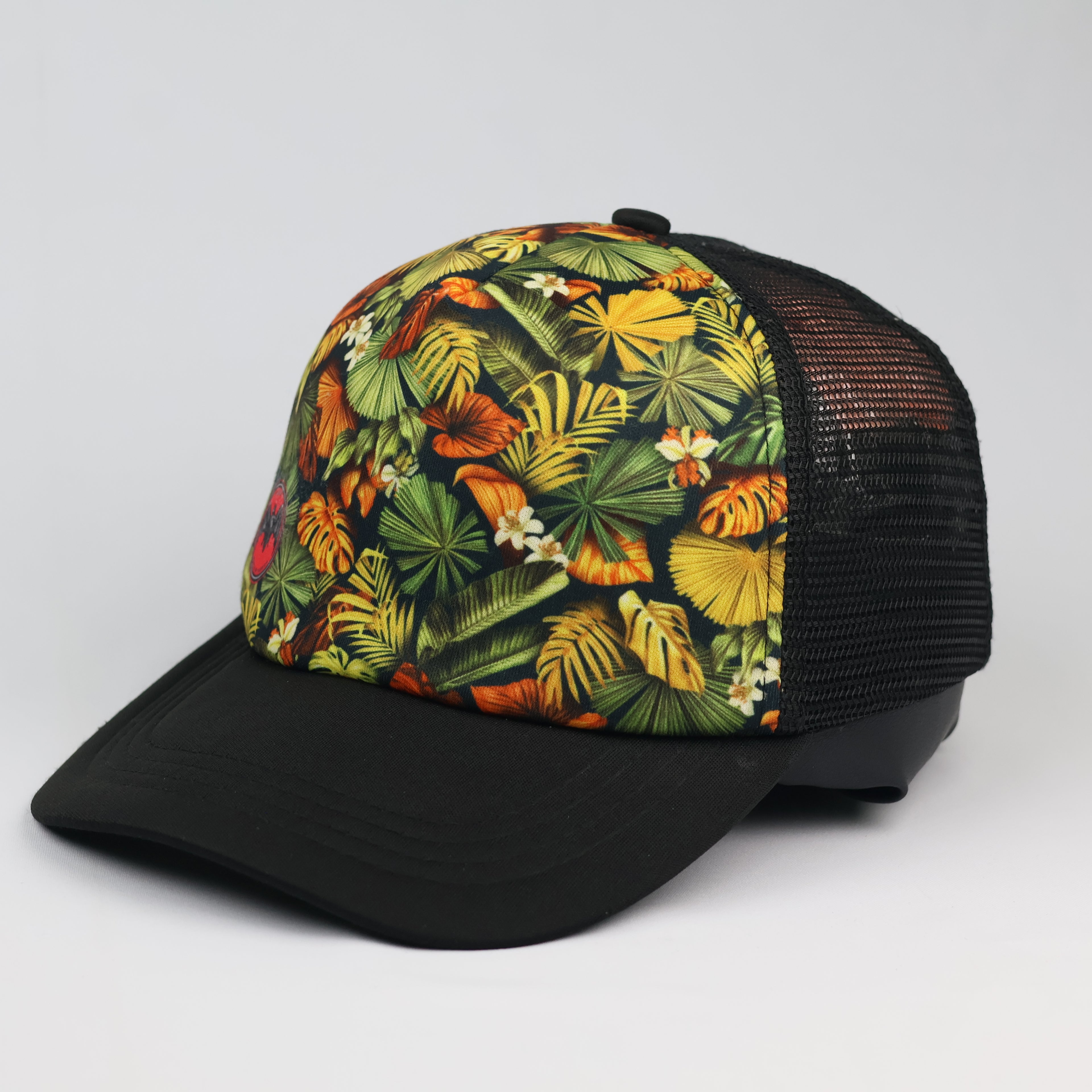 Retro Botanical Print Foam Trucker Cap