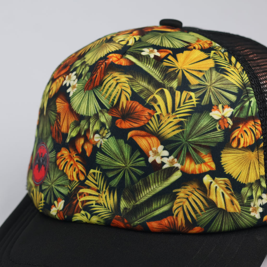 Retro Botanical Print Foam Trucker Cap