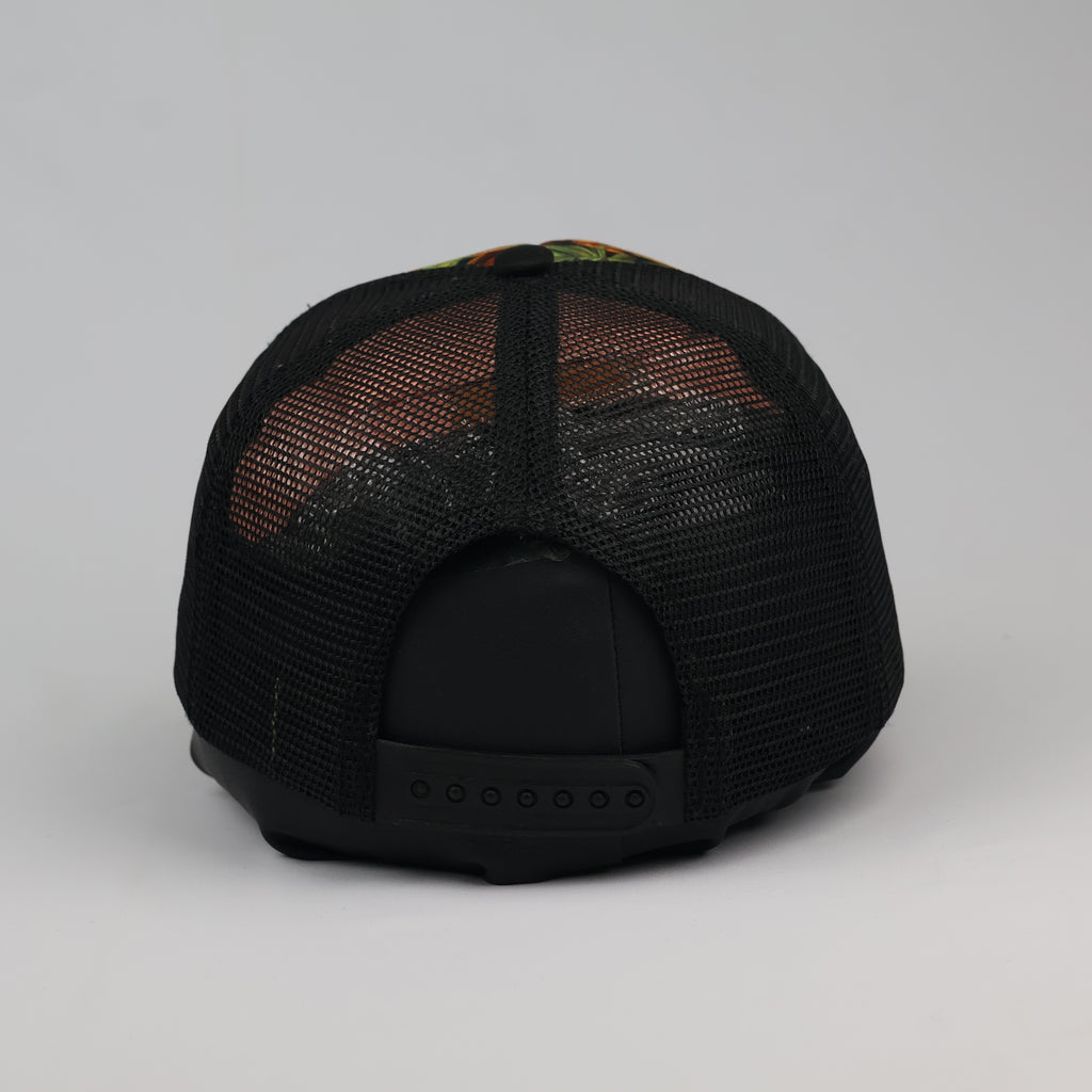 Retro Botanical Print Foam Trucker Cap