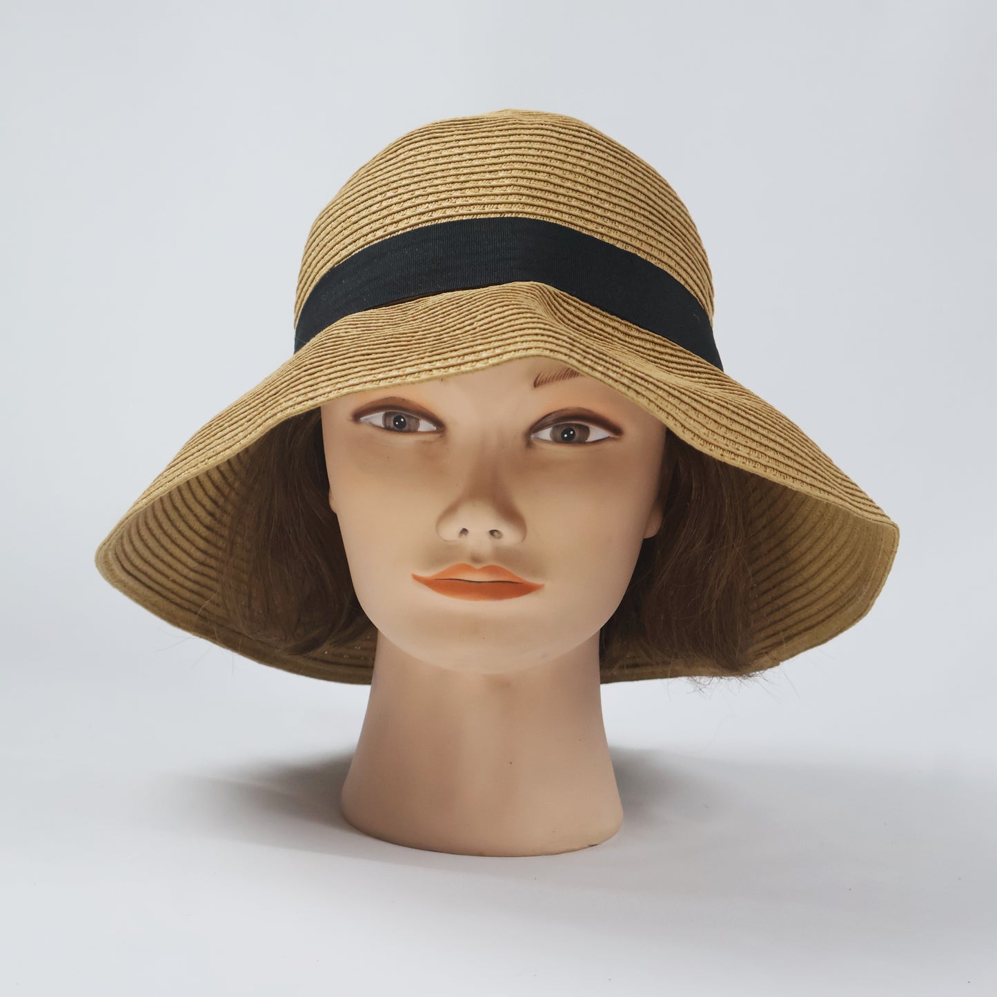 Classic Cloche Sun Hat with Simple Black Band
