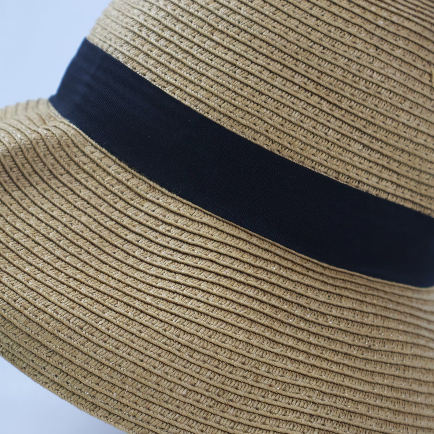Classic Cloche Sun Hat with Simple Black Band