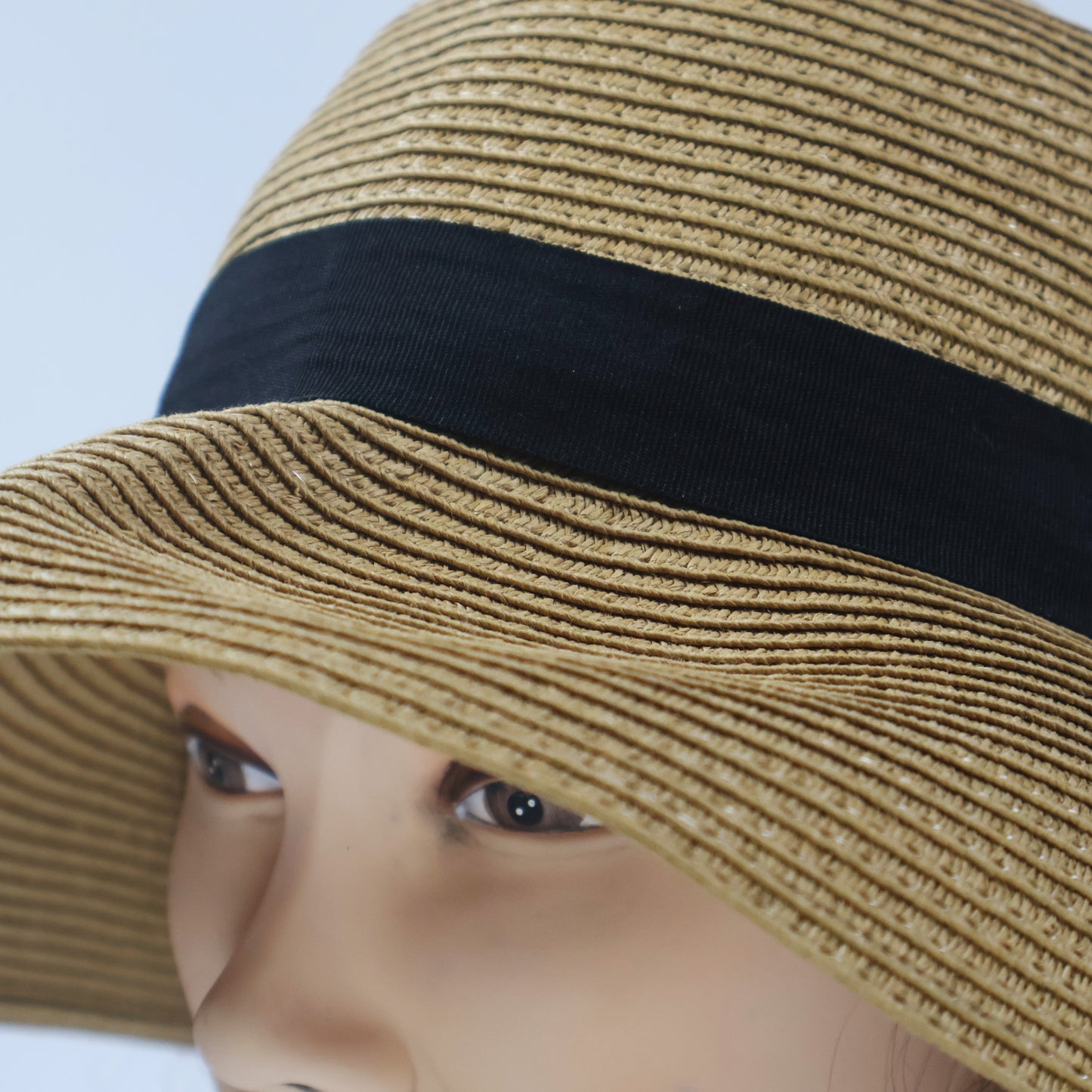 Classic Cloche Sun Hat with Simple Black Band