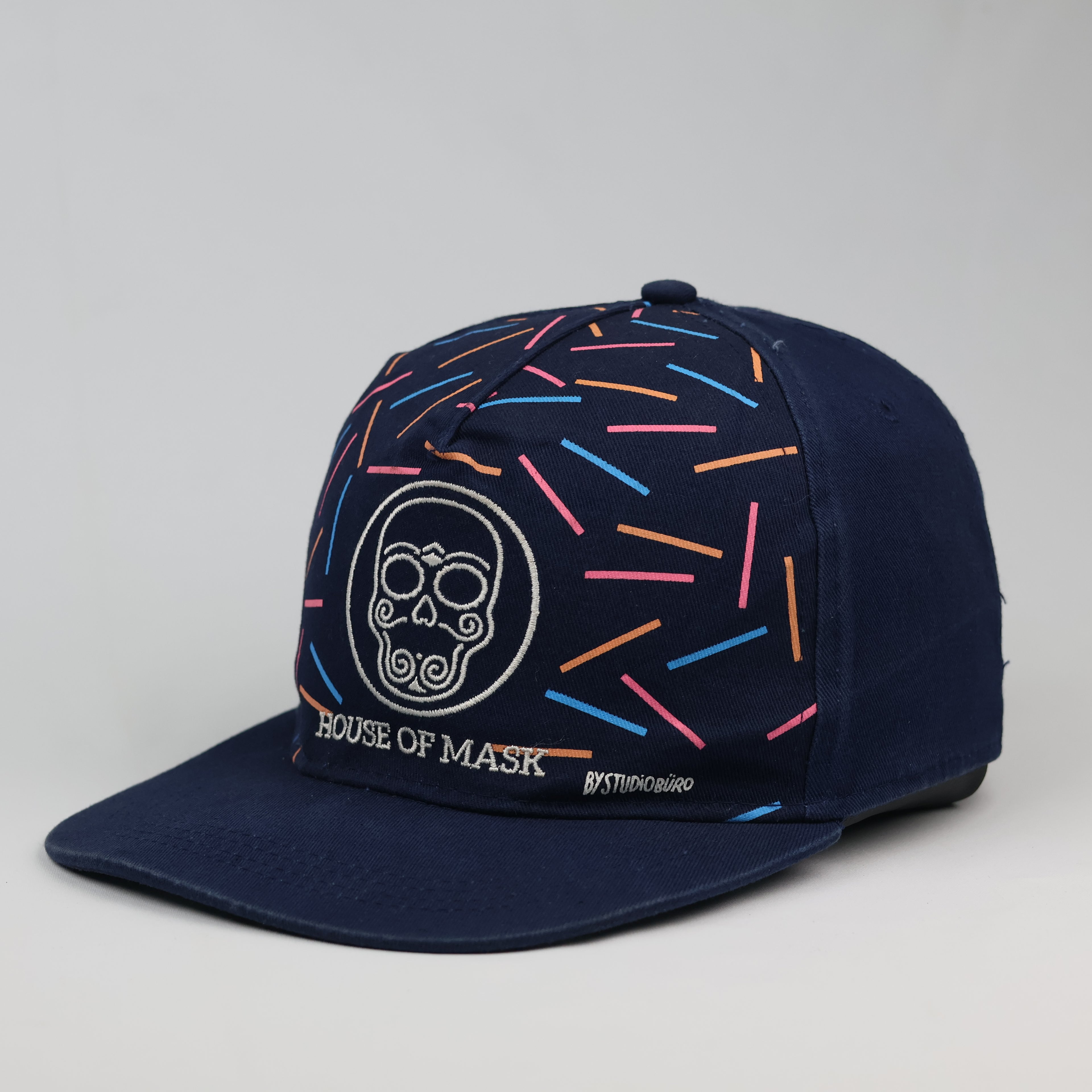 House of Mask by Studiobüro Navy Thrifted Snapback