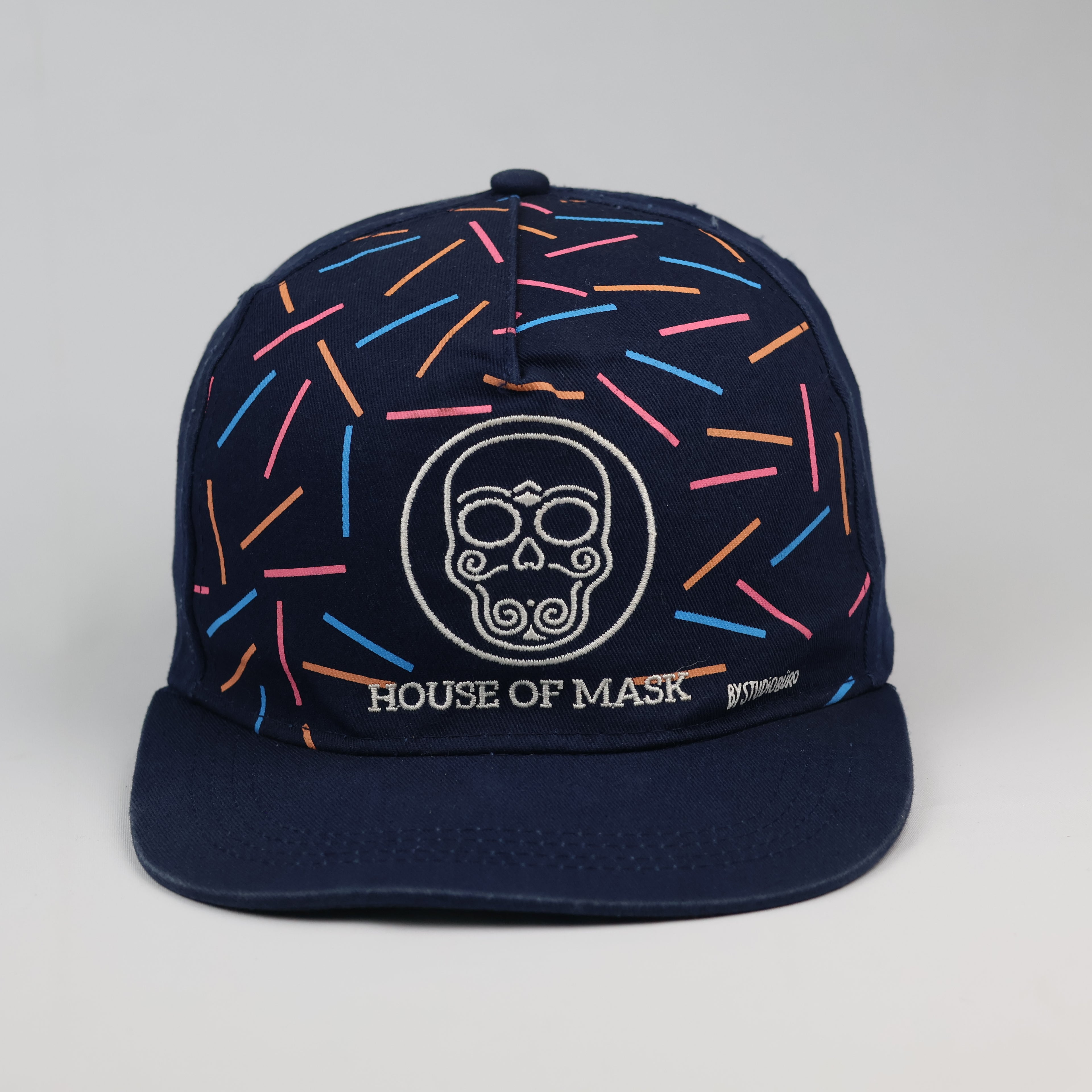 House of Mask by Studiobüro Navy Thrifted Snapback