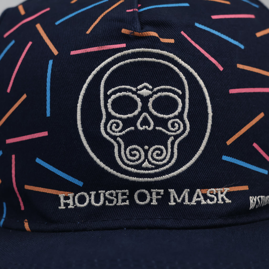 House of Mask by Studiobüro Navy Thrifted Snapback