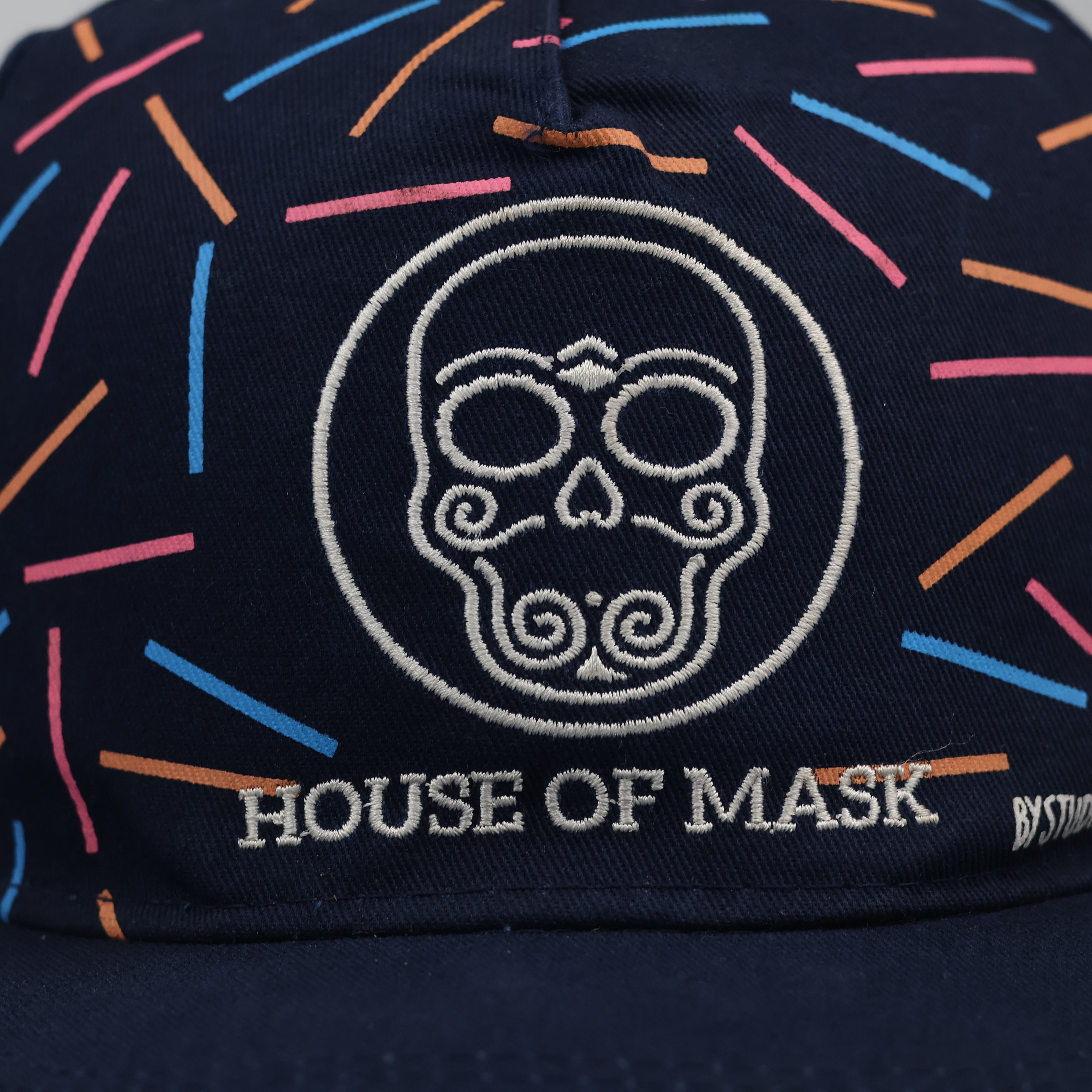 House of Mask by Studiobüro Navy Thrifted Snapback