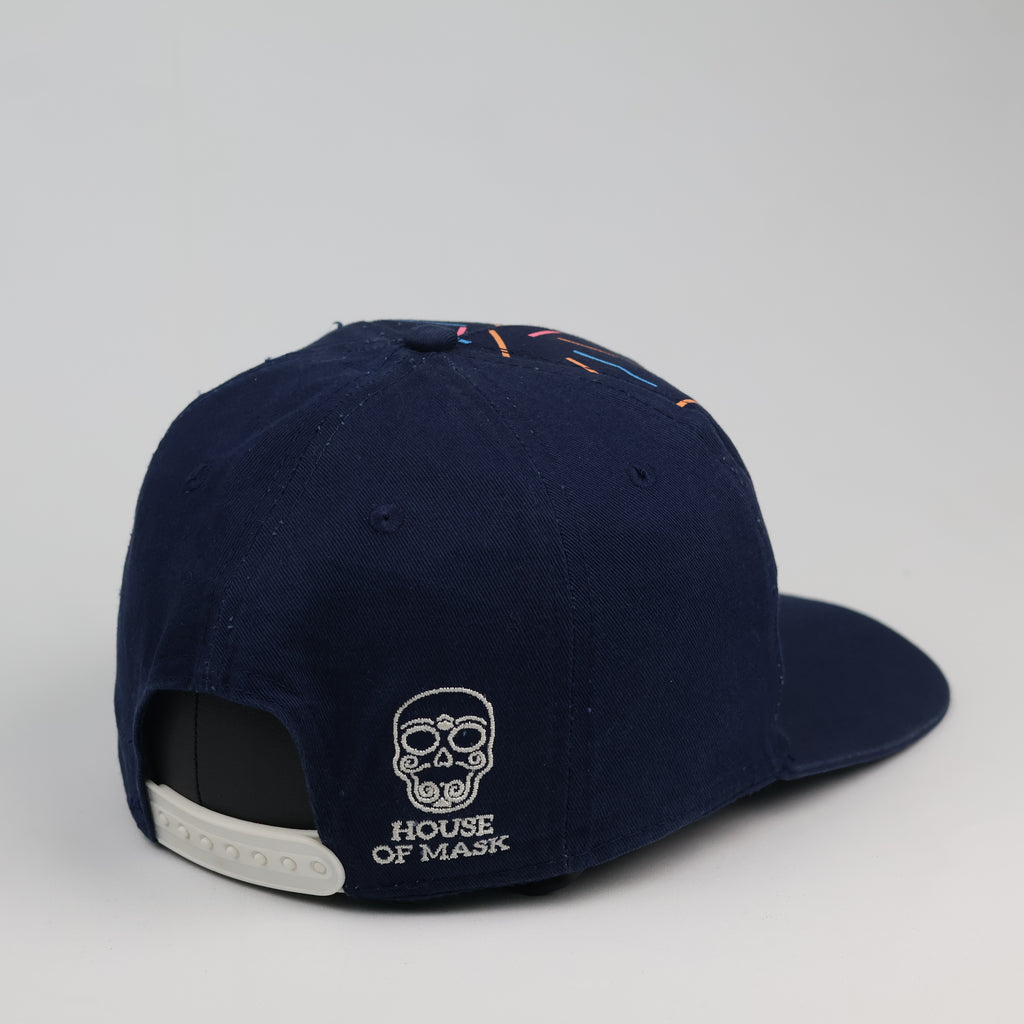 House of Mask by Studiobüro Navy Thrifted Snapback