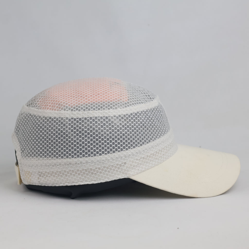 Vintage JS Golf Cream Breathable Mesh Military Cap | Outdoor Sports Sun Hat