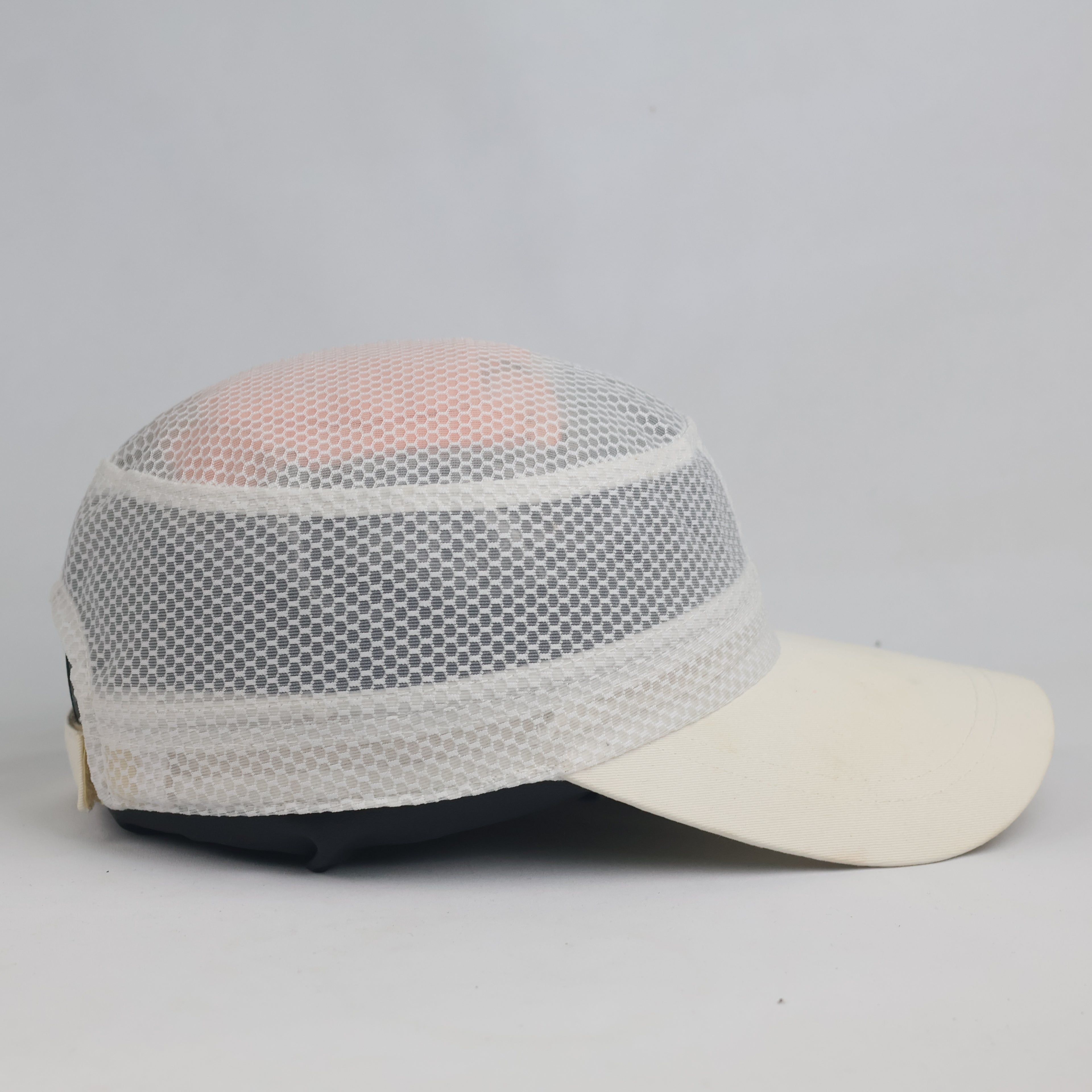 Vintage JS Golf Cream Breathable Mesh Military Cap | Outdoor Sports Sun Hat