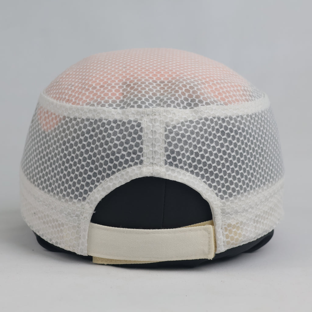 Vintage JS Golf Cream Breathable Mesh Military Cap | Outdoor Sports Sun Hat