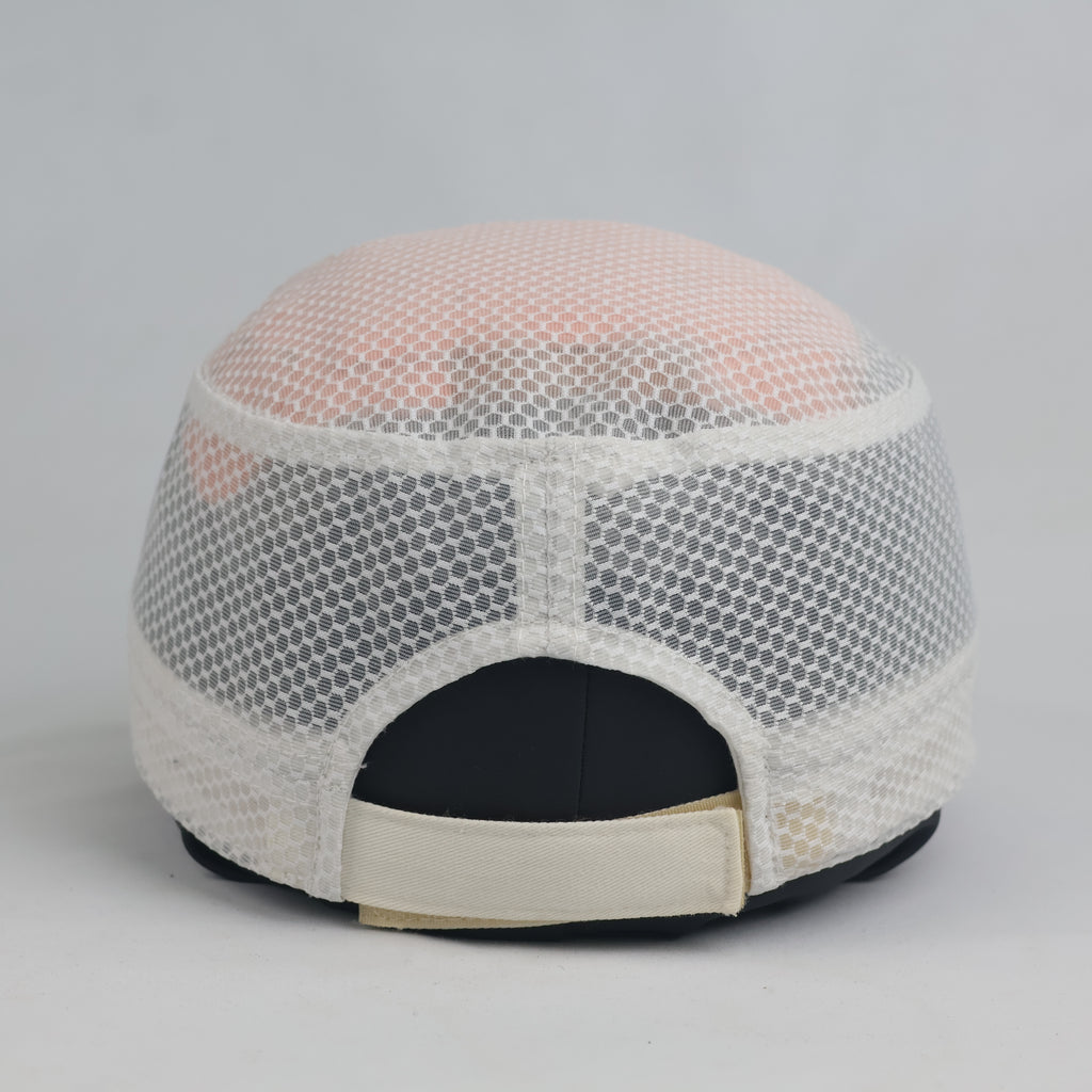 Vintage JS Golf Cream Breathable Mesh Military Cap | Outdoor Sports Sun Hat