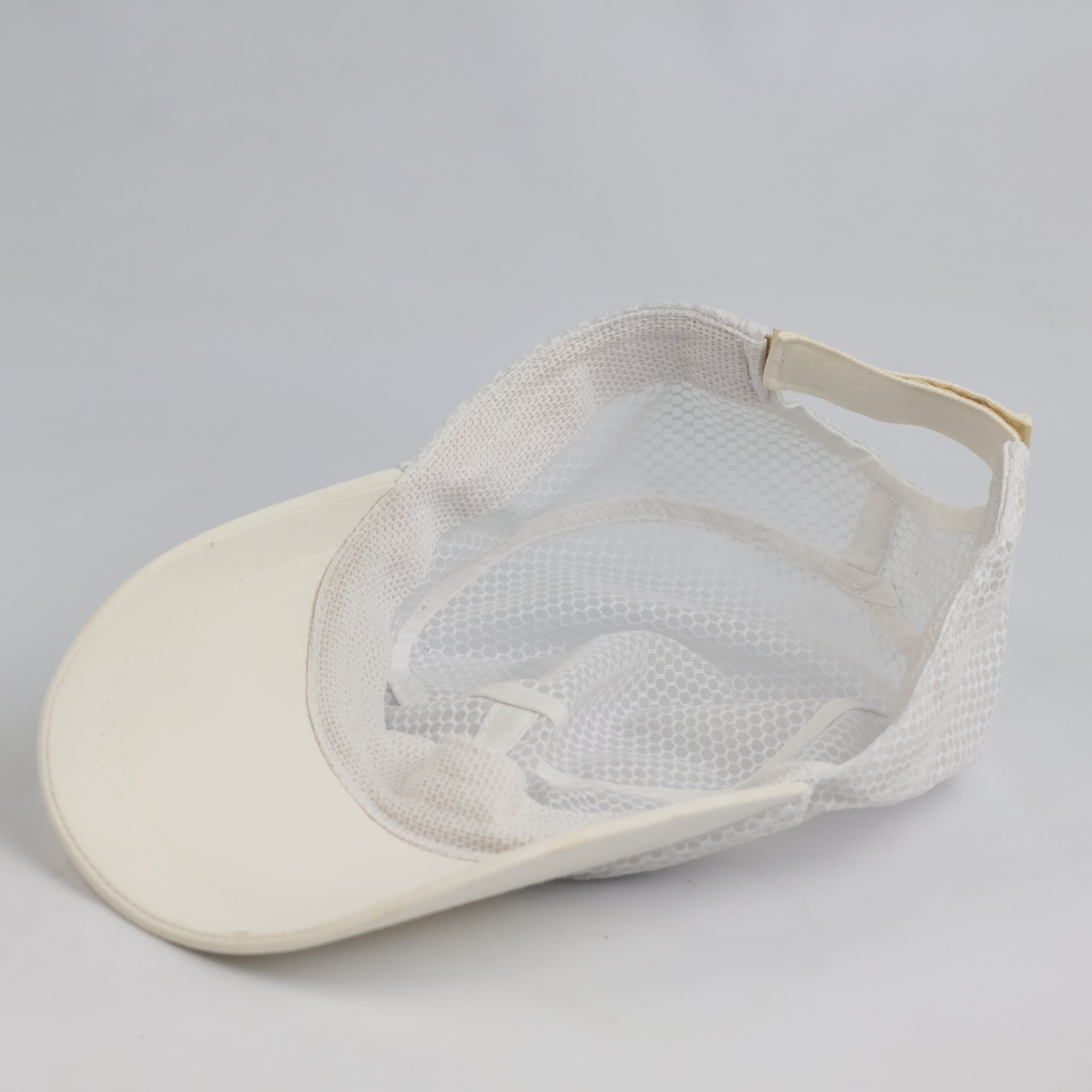 Vintage JS Golf Cream Breathable Mesh Military Cap | Outdoor Sports Sun Hat