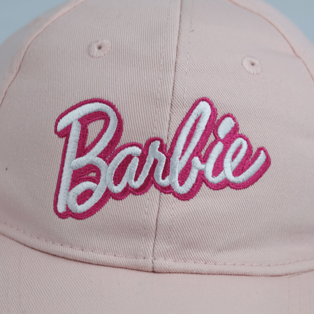 Barbie Logo Light Pink Baseball Cap - House Brand Script Strapback Hat