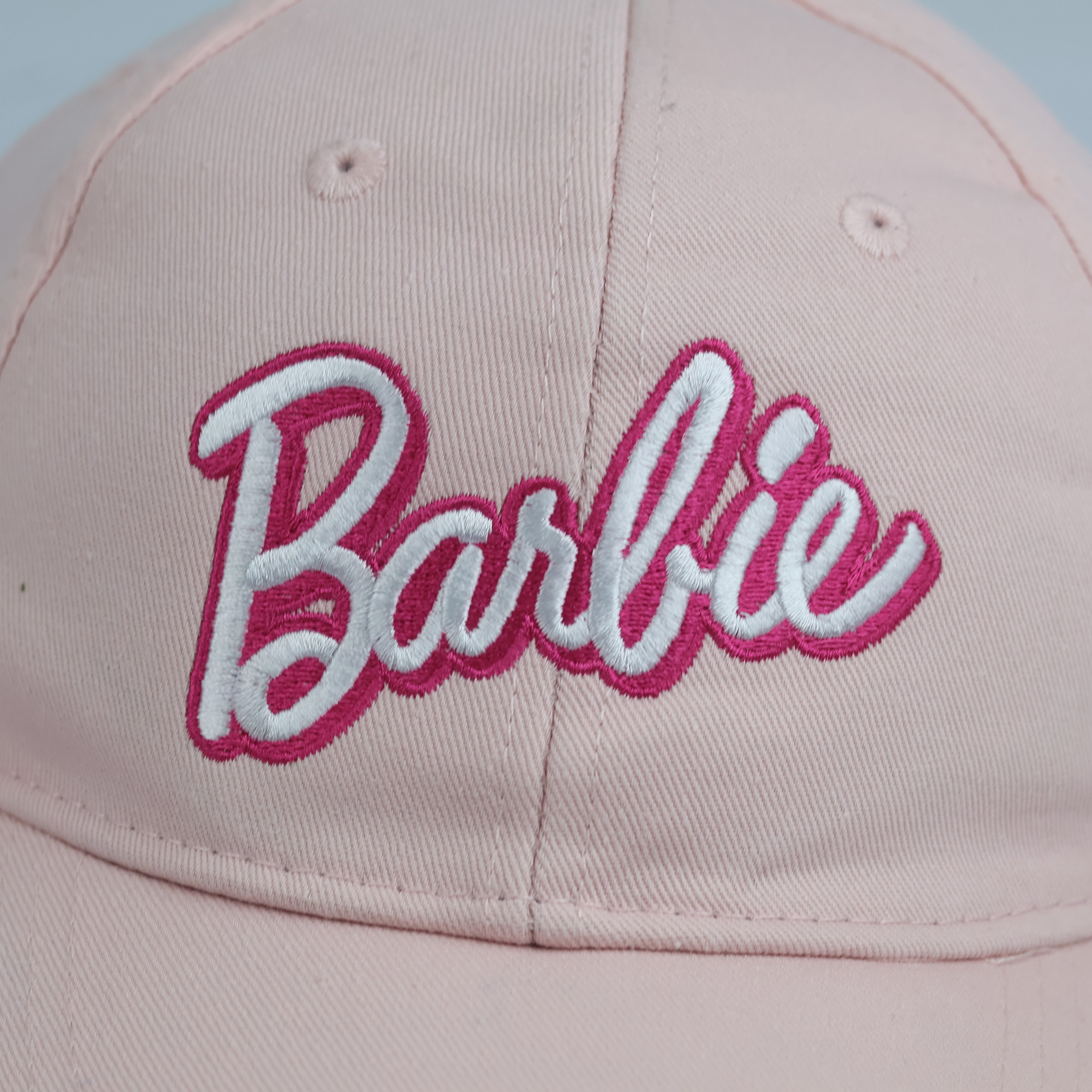 Barbie Logo Light Pink Baseball Cap - House Brand Script Strapback Hat